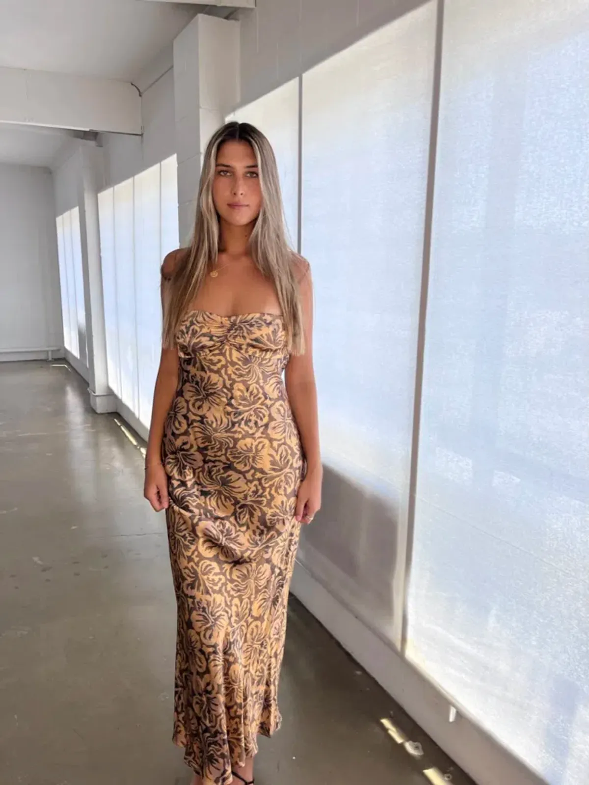 Bec & Bridge Samara Print Strapless Dress Floral Print Size 8 - Image 6