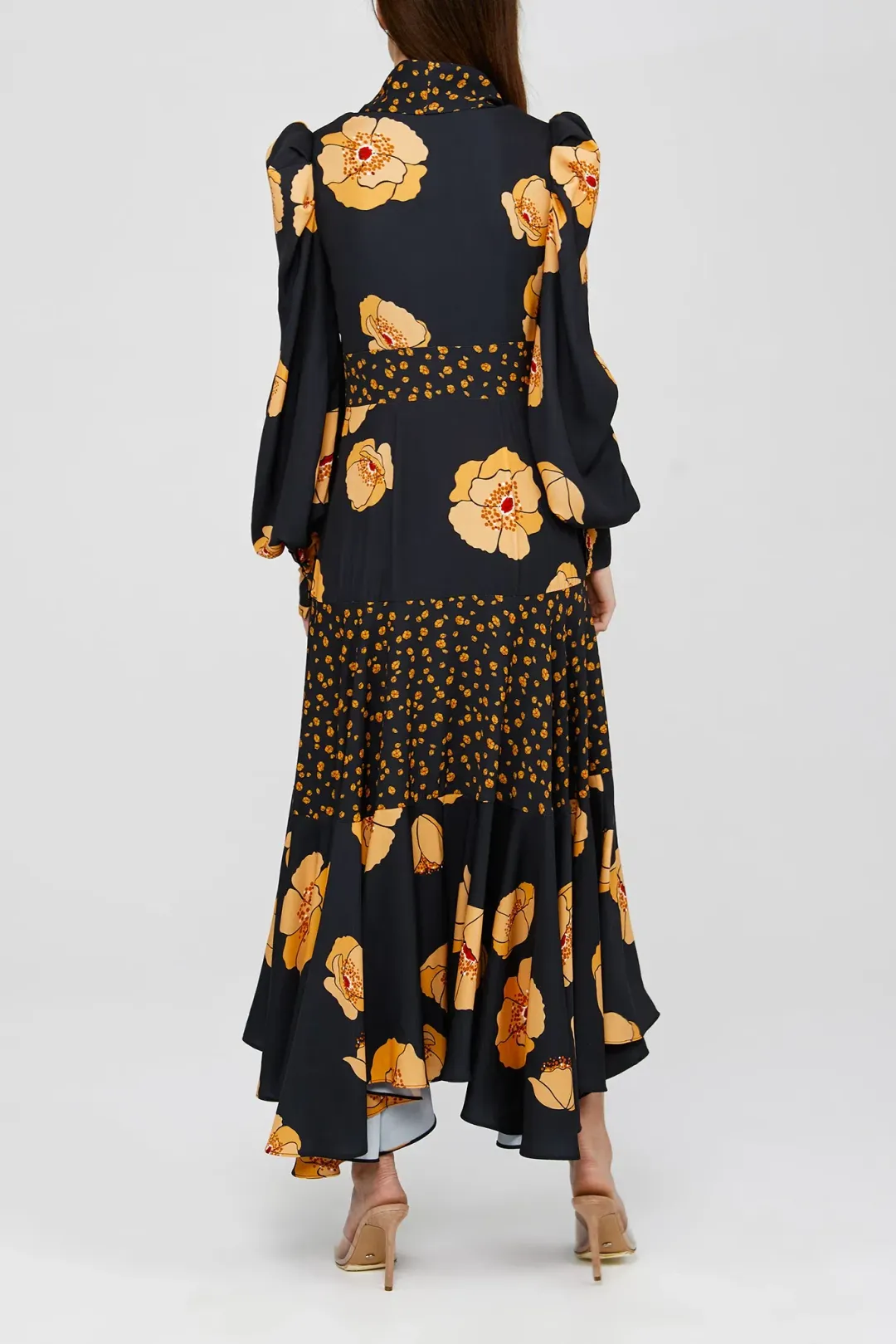 Acler Elton Dress Poppy Mix Print Size 8 for rent on The Volte - main image