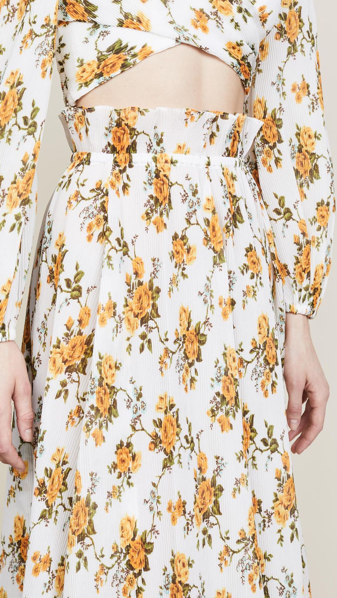 Zimmermann Golden Plisse Skirt for rent on The Volte - main image