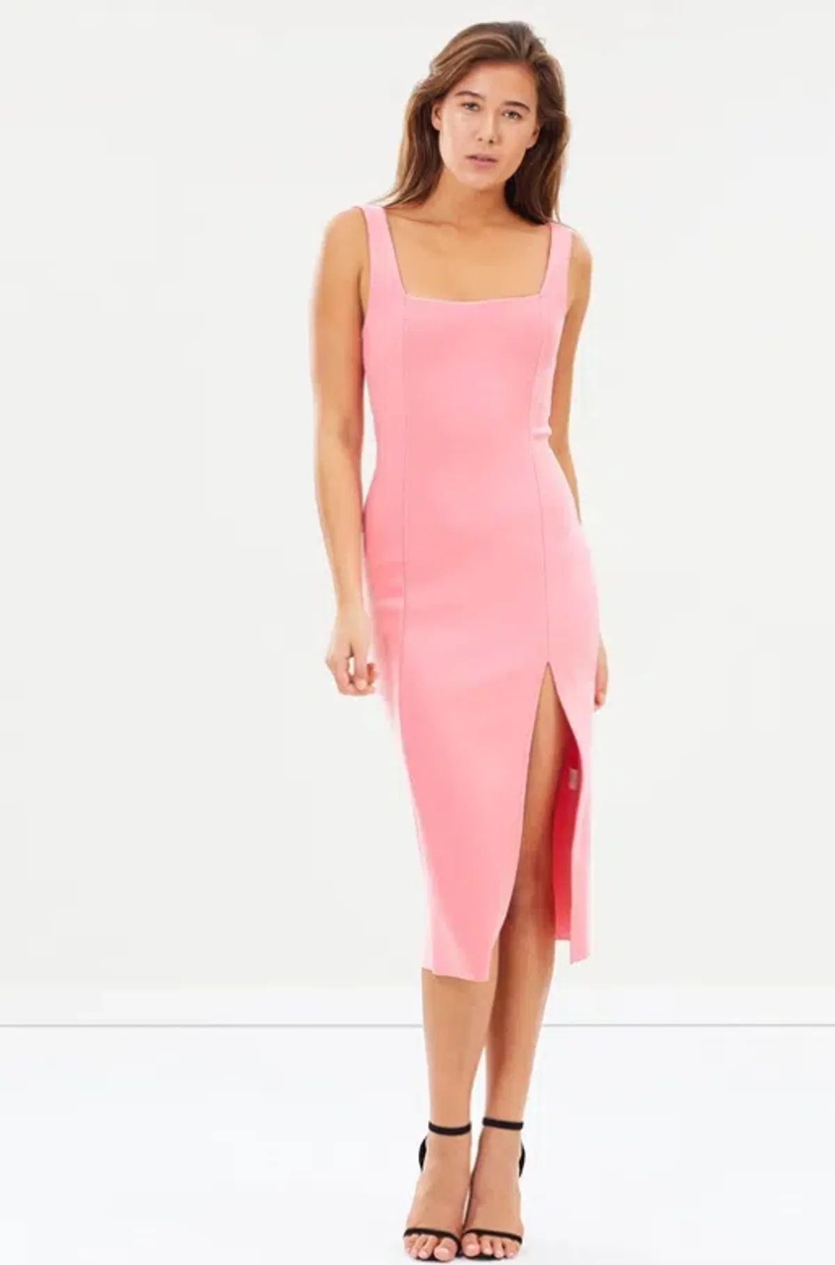 Bec & Bridge Hibiscus Islands Midi Dress Pink Size 6 - Image 4