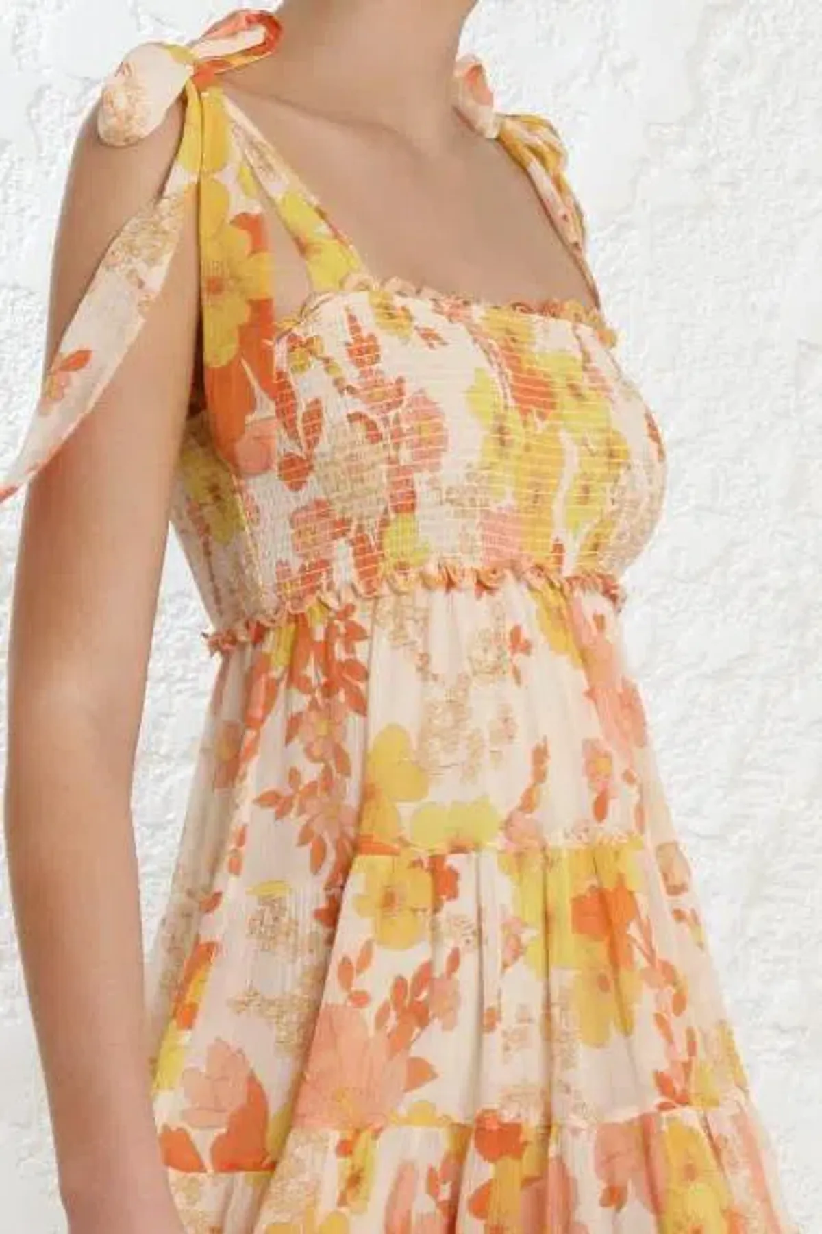 Zimmermann Primrose Crinkle Dress Yellow Size AU 8 - Image 2