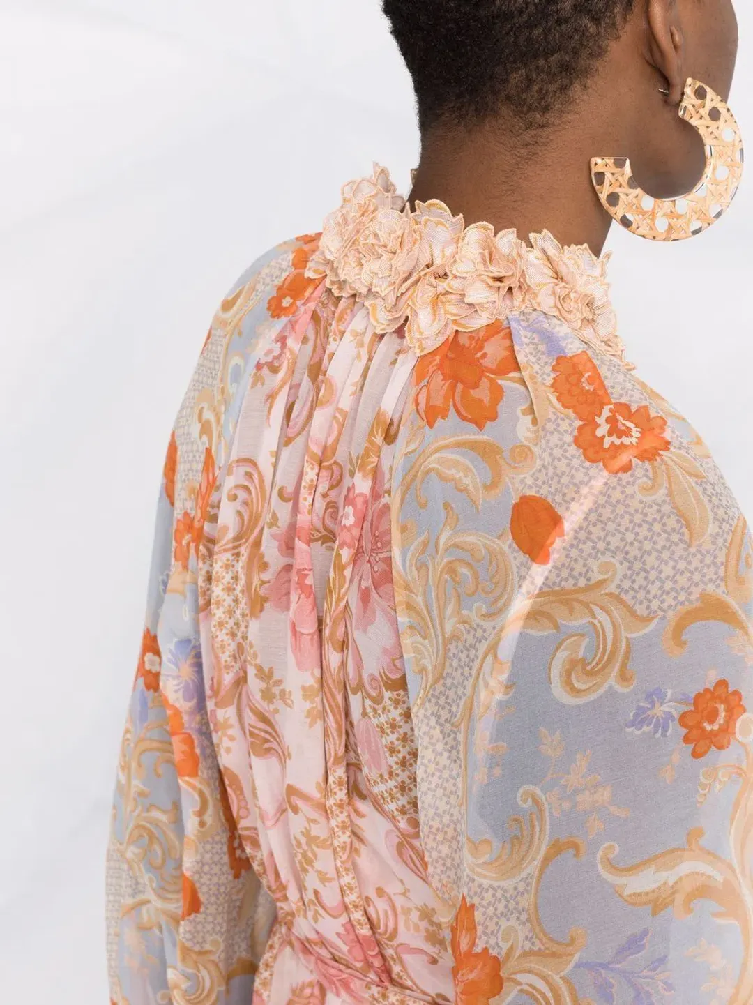 Zimmermann Postcard Lantern Floral Mini Dress Multi-colored Size 0P / AU 6 for rent on The Volte - main image