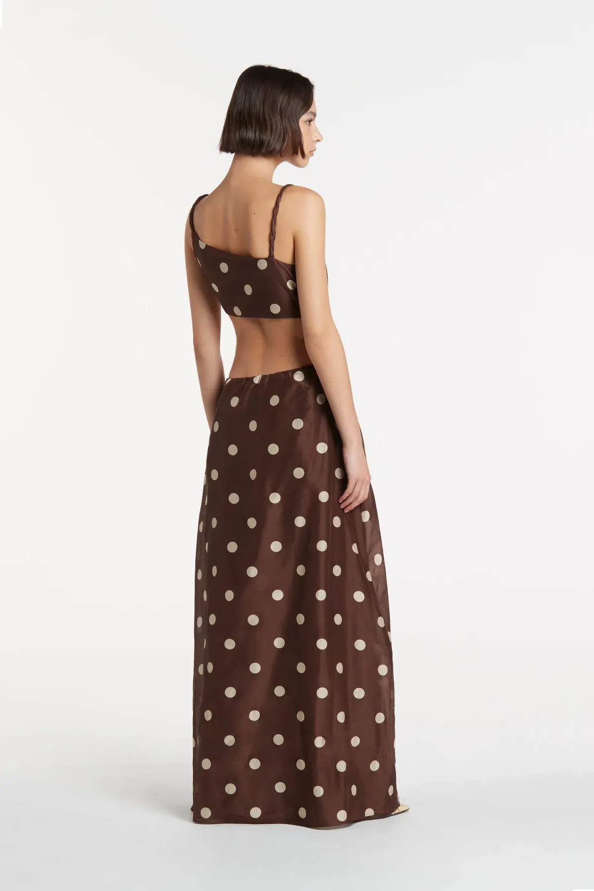Sir the Label Vivi Asymmetric Cut Out Dress in Marlon Polka Dot Size 3 / AU 12 - Image 2
