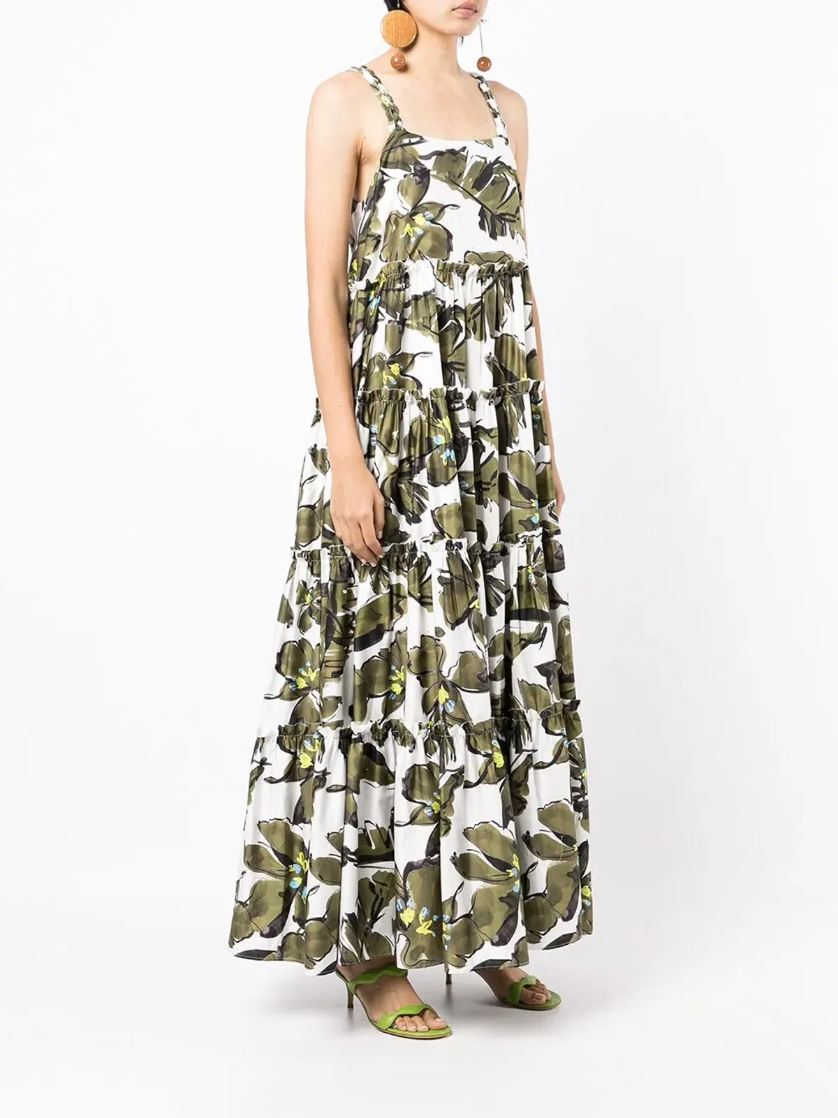 Aje Oasis Strap Maxi Dress Olive Leaf Size 4 - Image 2