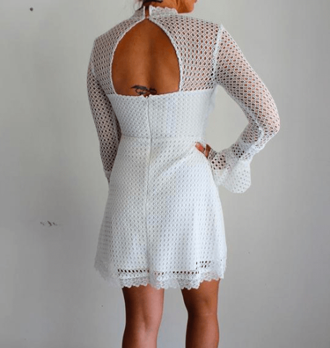 Pasduchas Reign Mini Dress White Size 6 for rent on The Volte - main image