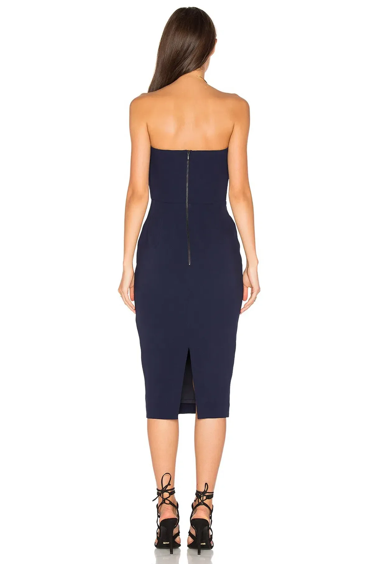 Misha Sanzana Strapless Dress Midnight Blue Size 10 - Image 3