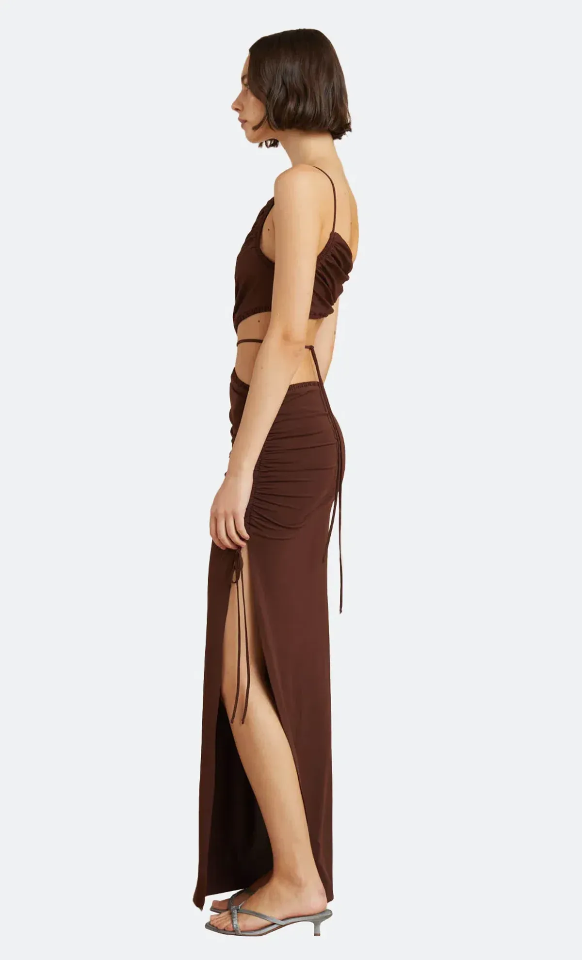 Bec & Bridge Dilkon Maxi Dress Brown Size AU 6  - Image 3