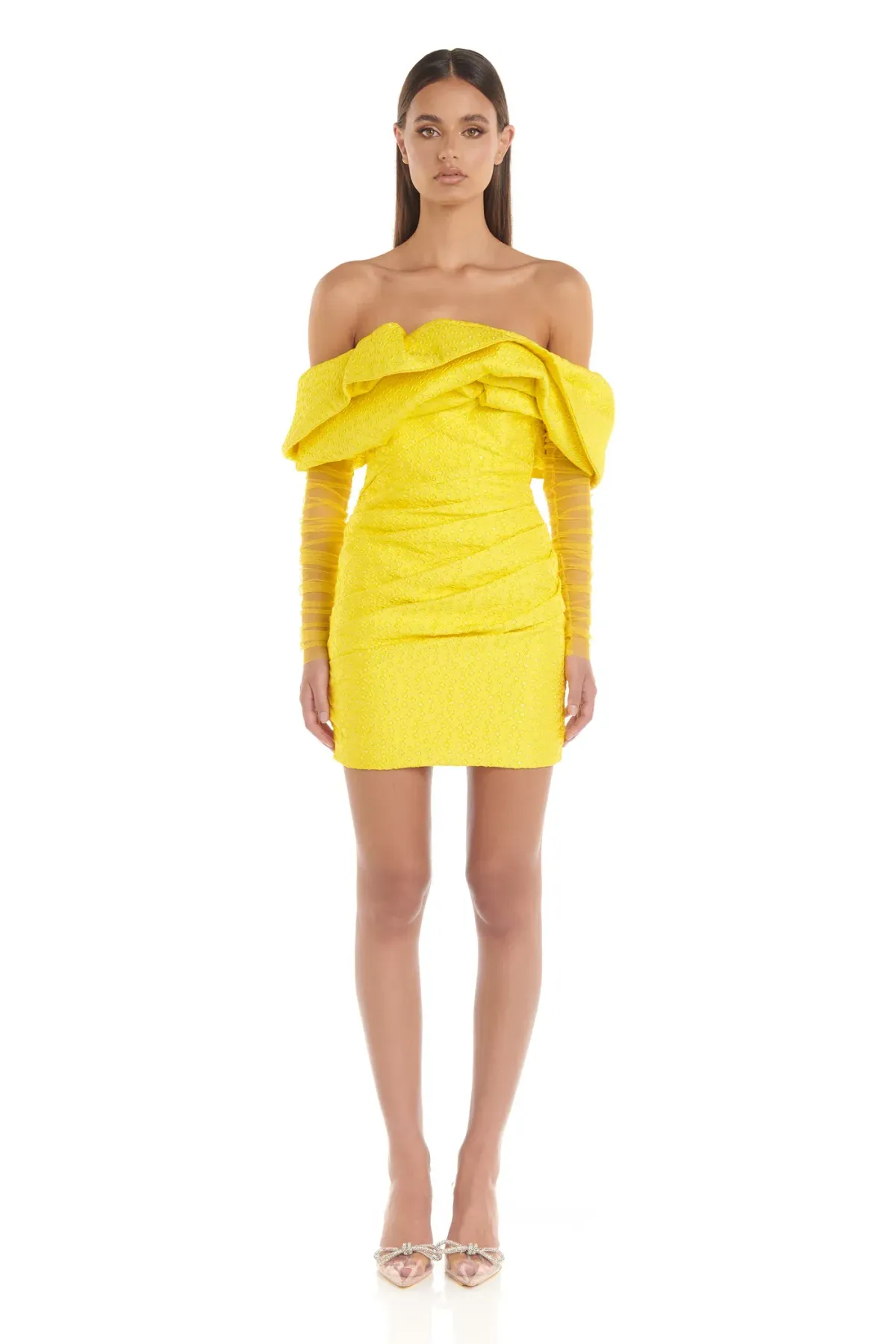 Eliya The Label Oscar Mini Dress Yellow Size 8 / S - Image 2