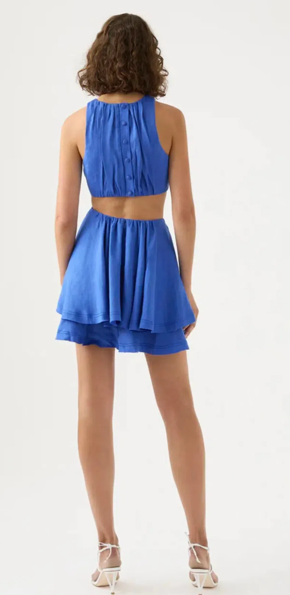 Aje Holt Cut Out Ring Mini Dress in Marine Blue Size 10 / M - Image 3