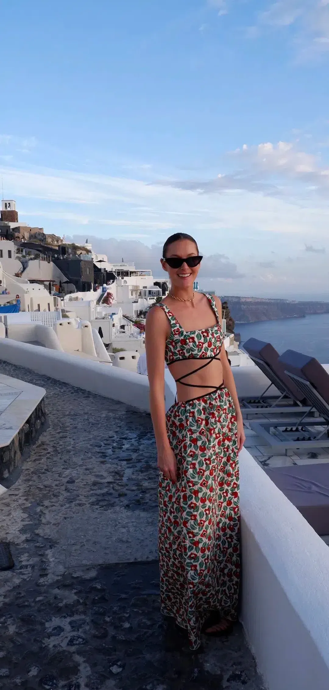 Agua by Agua Bendita Peonia Cutout Cotton Maxi Dress Floral Size 6 for rent on The Volte - main image