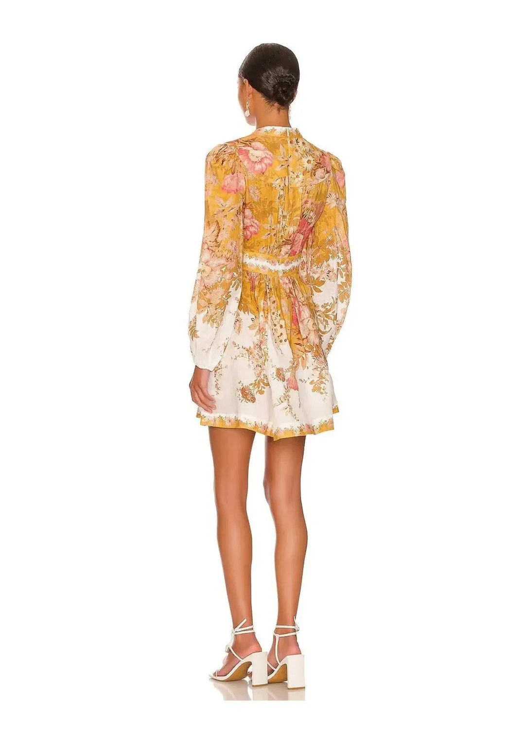 Zimmermann Pattie Plunge Mini Dress Floral Size 2 / Au 12 for rent on The Volte - main image