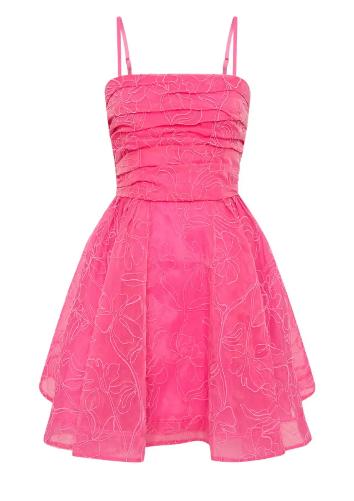 AJE Evangeline Cornelli Mini Dress Protea Pink Size 8 - Image 4