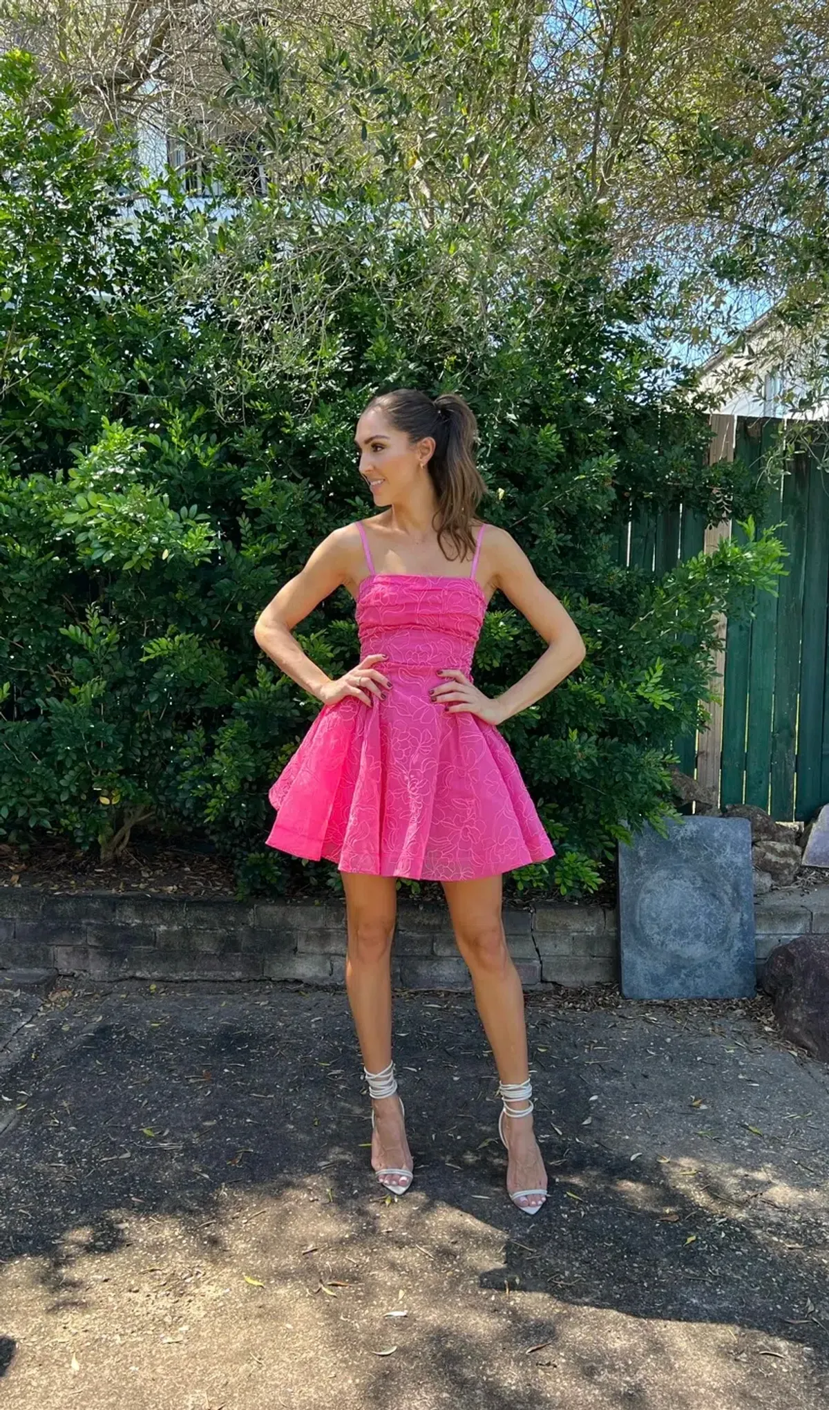 AJE Evangeline Cornelli Mini Dress Protea Pink Size 8 - Image 2