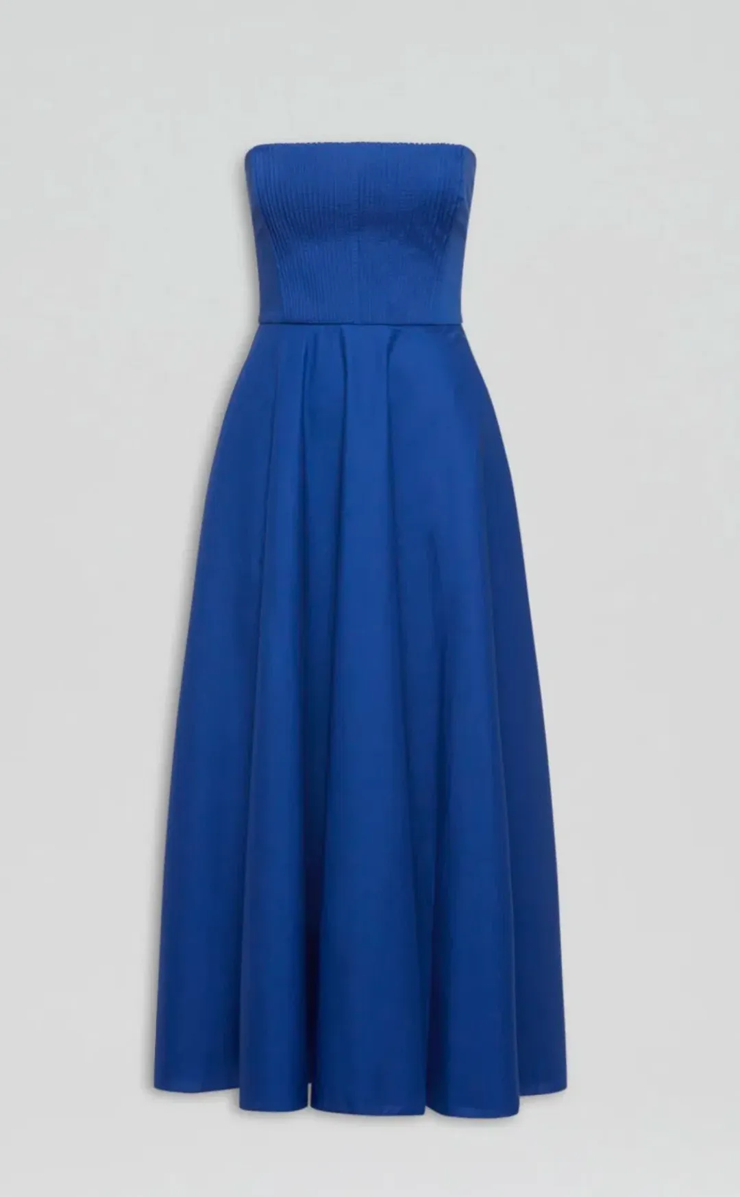 Scanlan Theodore Parachute Bustier Dress Midi Blue Size 10 for rent on The Volte - main image