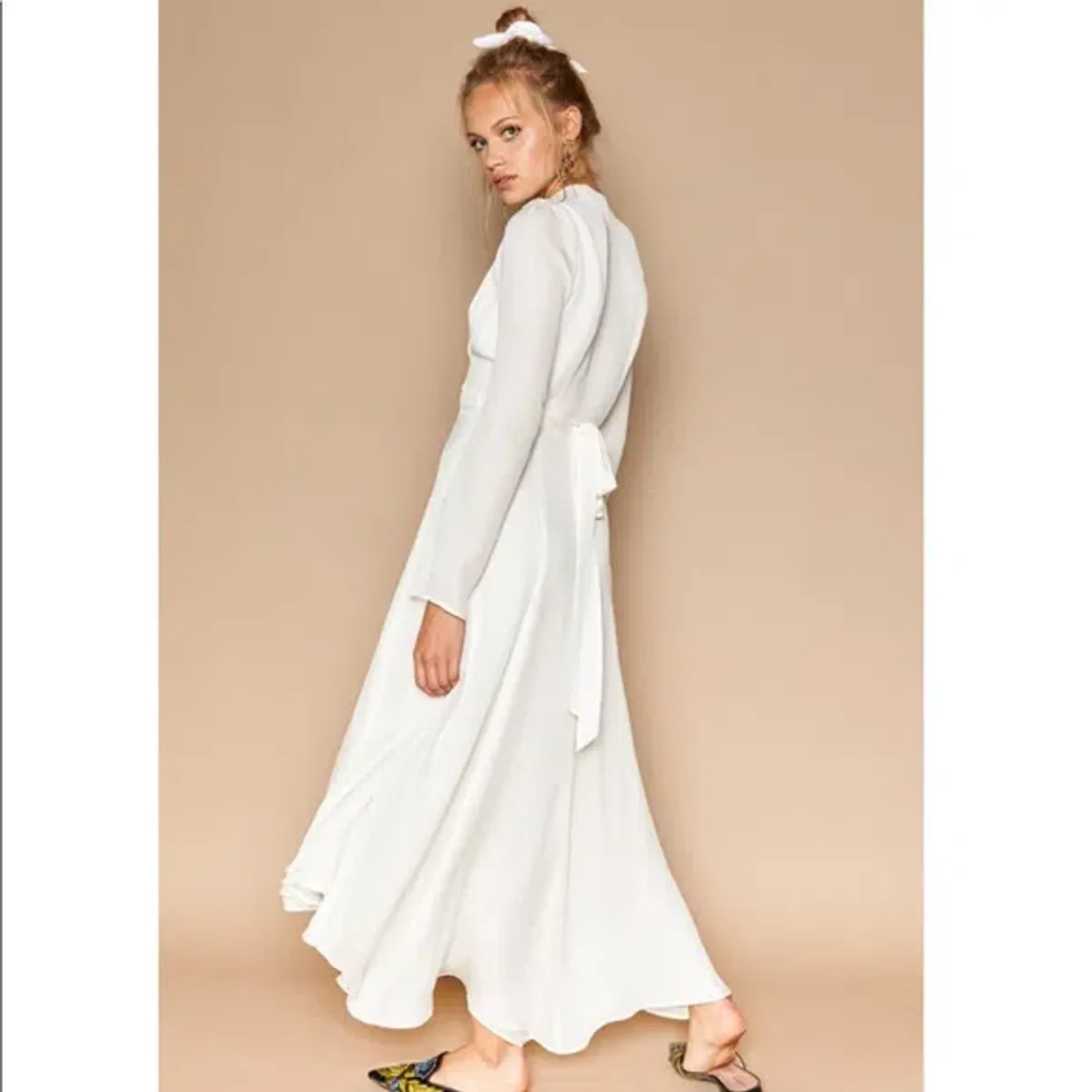 Stone Cold Fox Nico White Silk Dress White Size AU 8 - Image 2