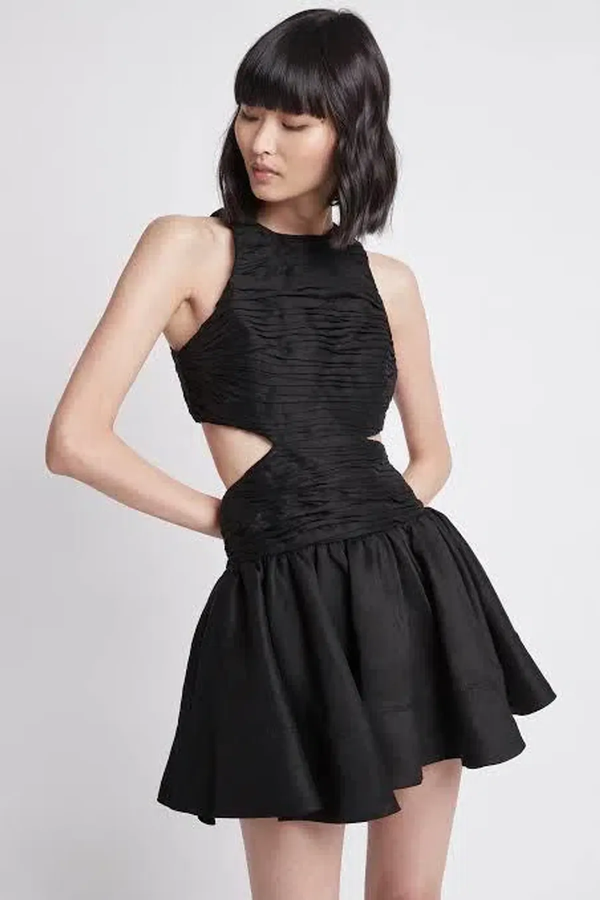 Aje Introspect Cut Out Mini Dress Black Size AU 6 - Image 2