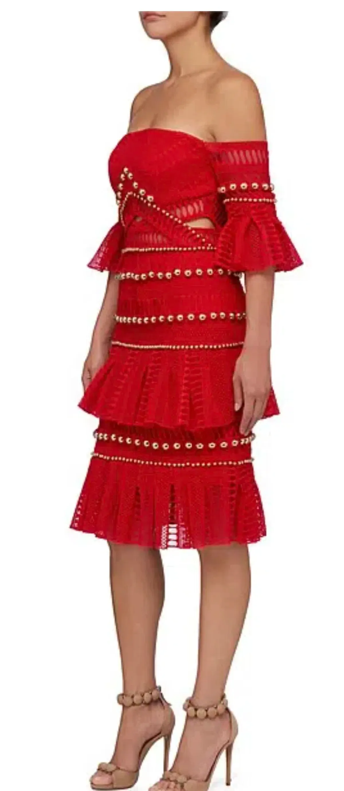 Thurley Heaven Dress Red Size AU 10 - Image 2