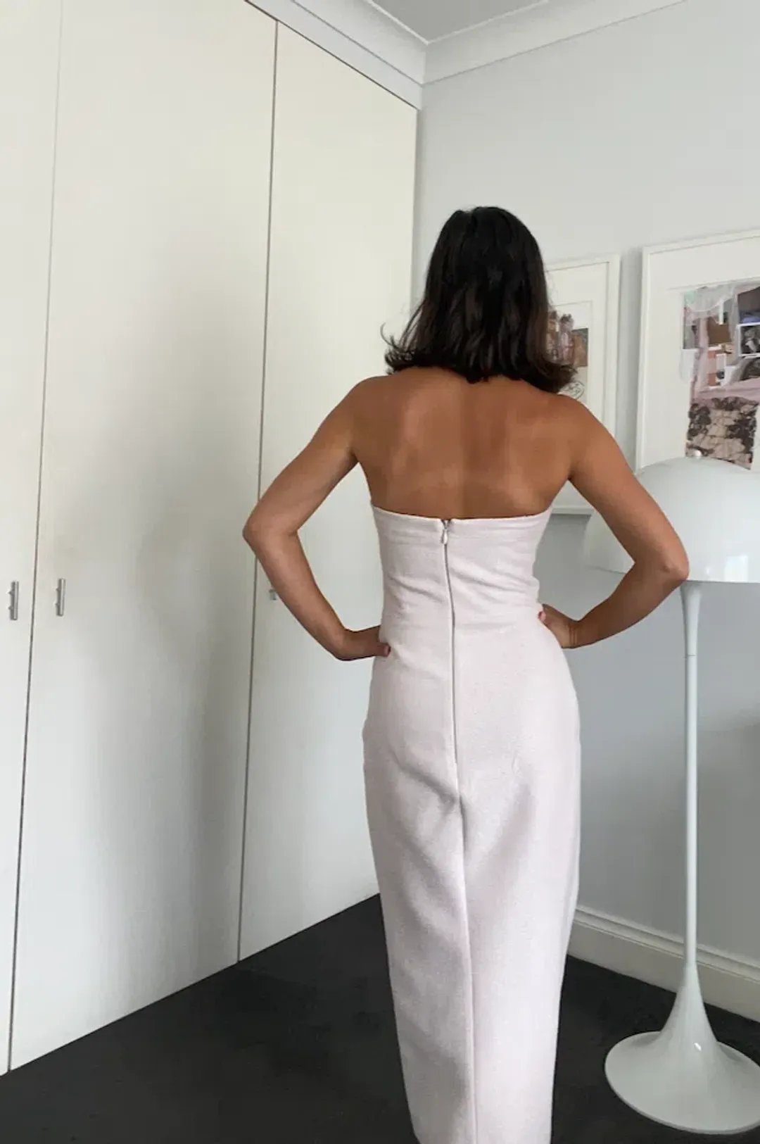 Manning Cartell Ivory Strapless Dress White Size AU 8  for rent on The Volte - main image