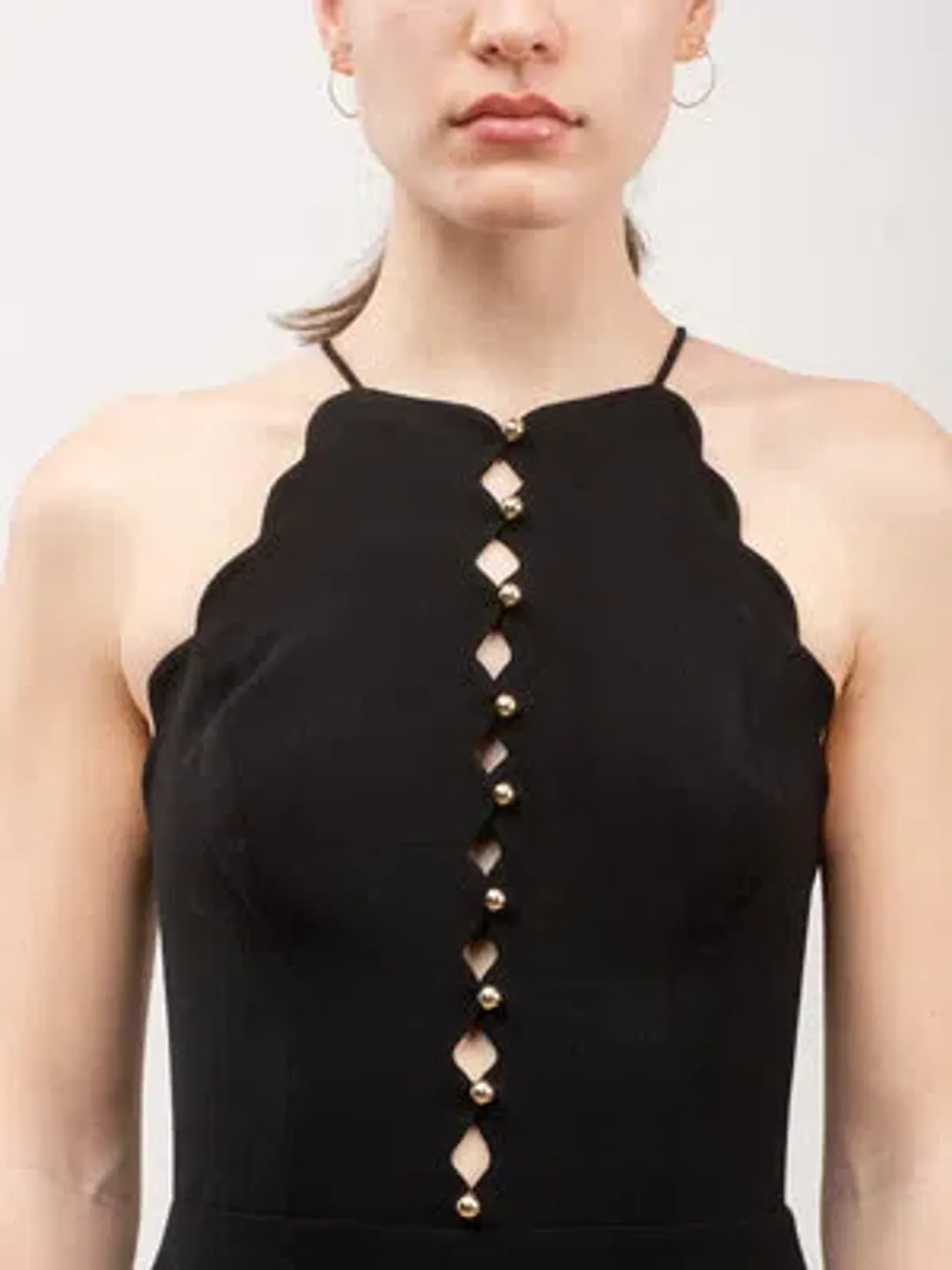 Zimmermann Scollop Edged Jumpsuit Black Size AU 8 for rent on The Volte - main image