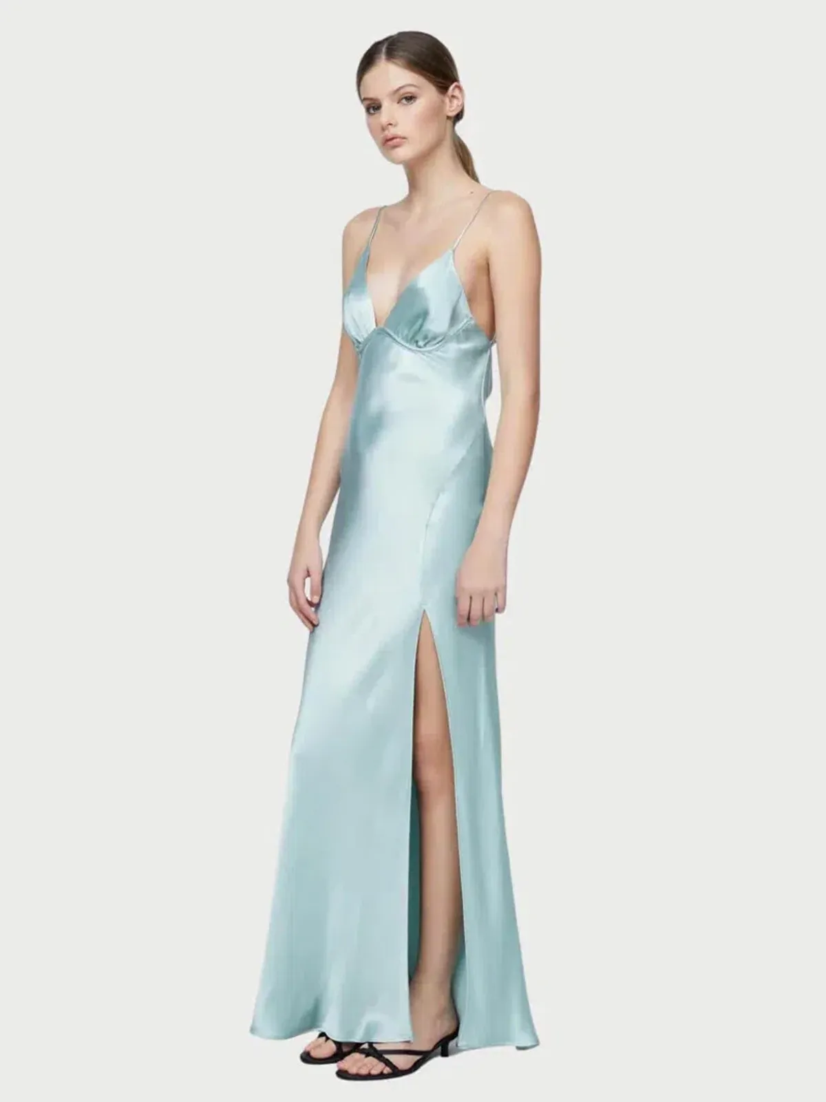 Bec & Bridge Ren Split Maxi Dress Seafoam Green Size AU 8  - Image 2