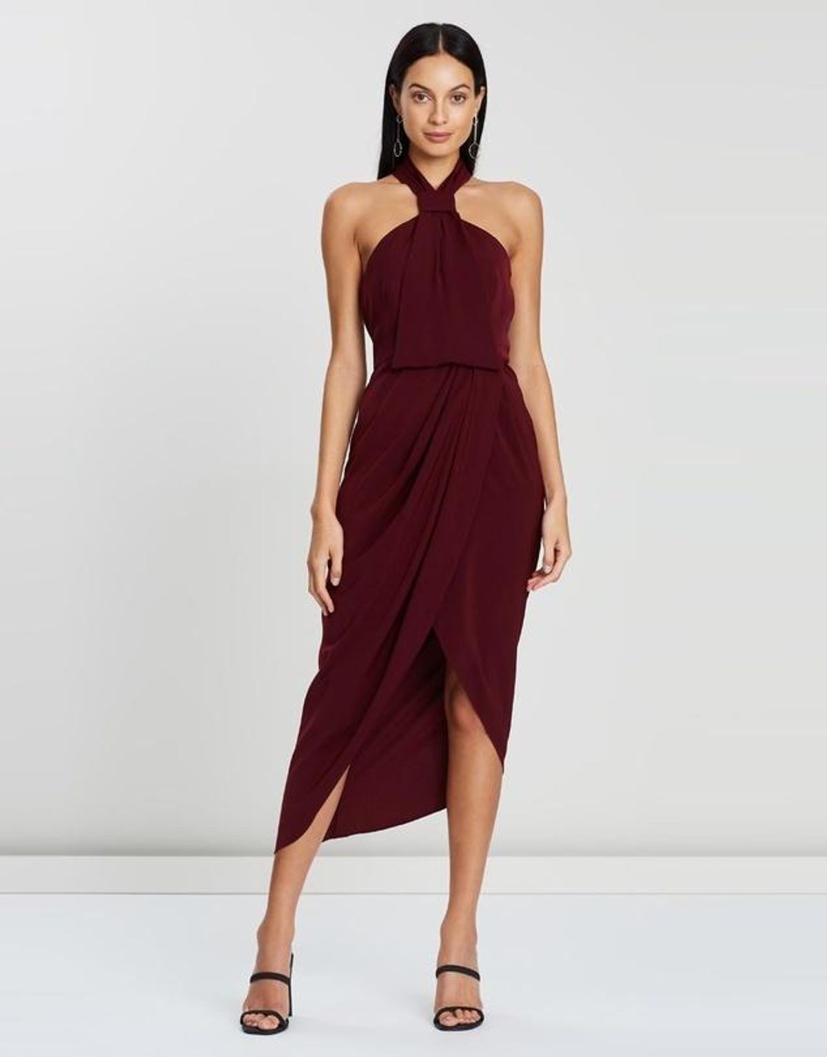 Shona Joy Knot Dress  Burgundy Size 8 - Image 1