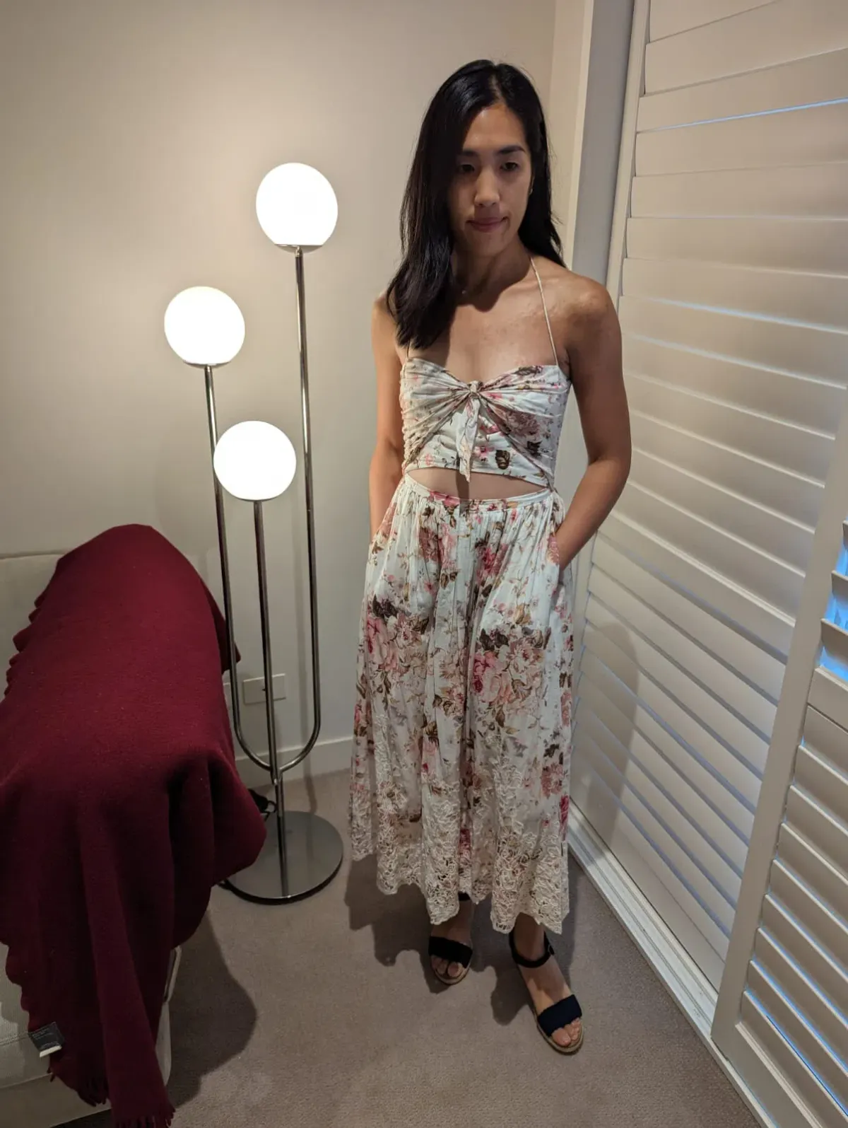 Zimmermann Jasper Halterneck Dress Floral Midi Size 1 / AU 8 - Image 1