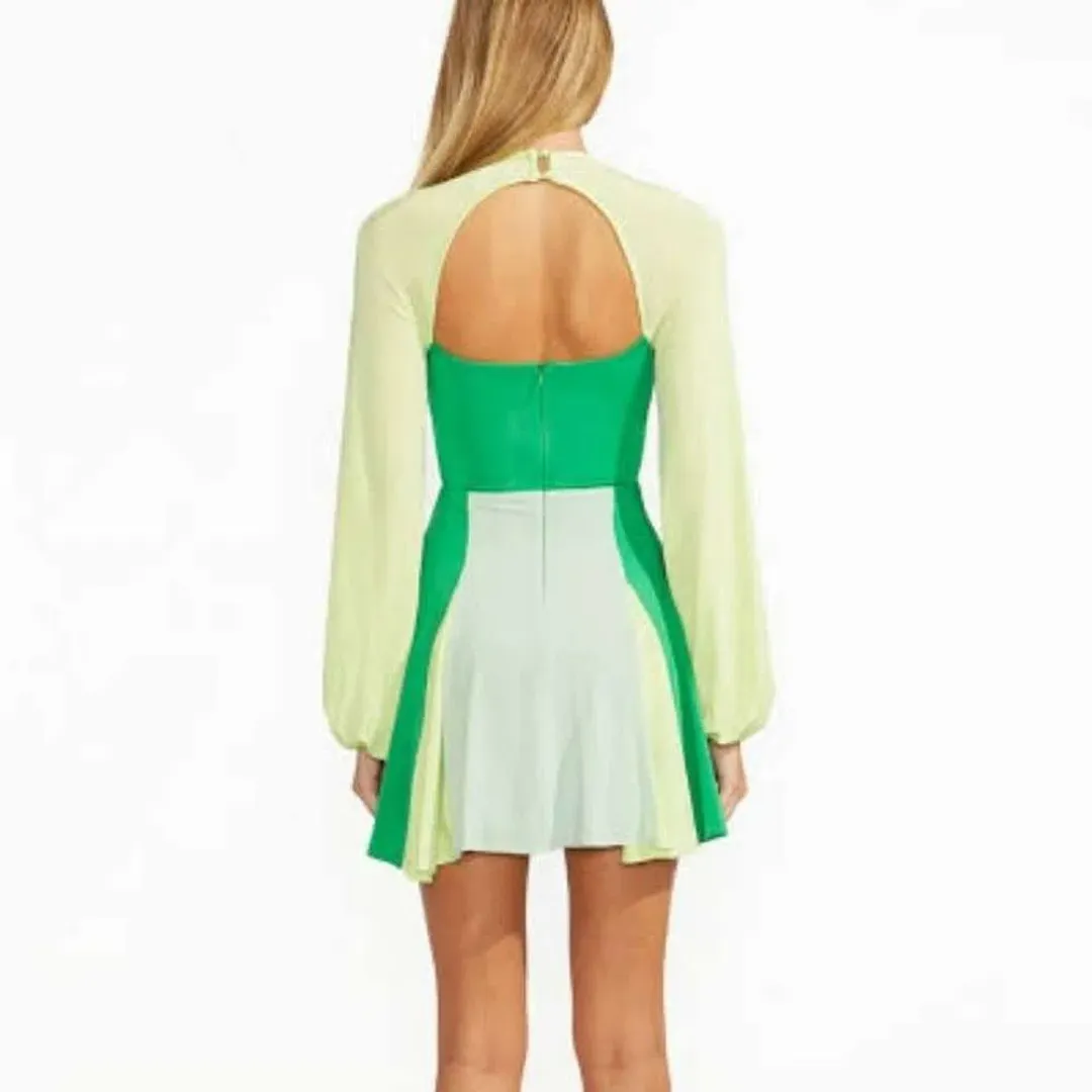 Alice McCall Bnwt Clover In Tulum Mini Dress Green Size AU 8 for rent on The Volte - main image