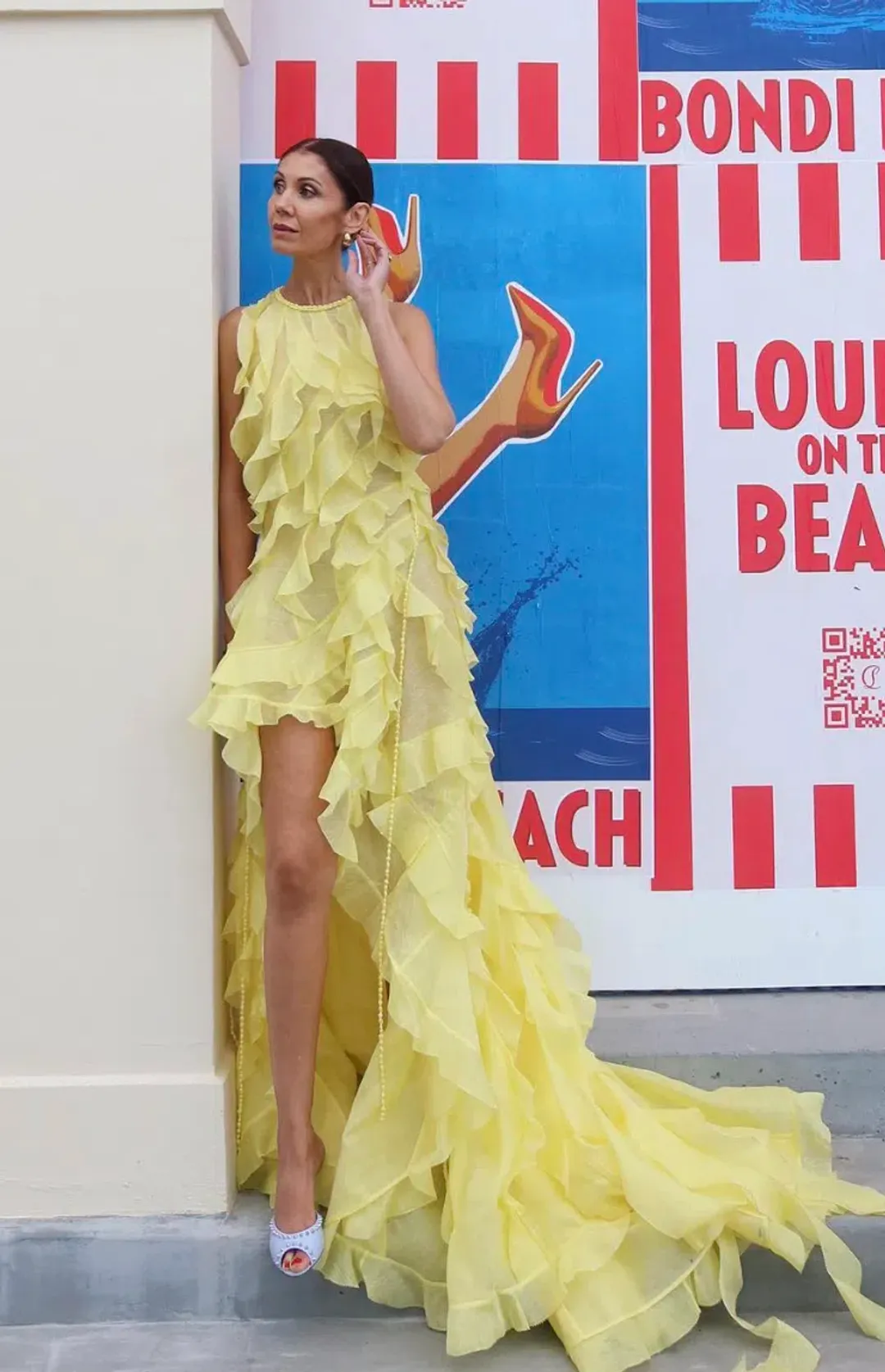 Zimmermann Wonderland Sleeveless Ruffle Gown Lemon Size 1/AU 10 for rent on The Volte - main image