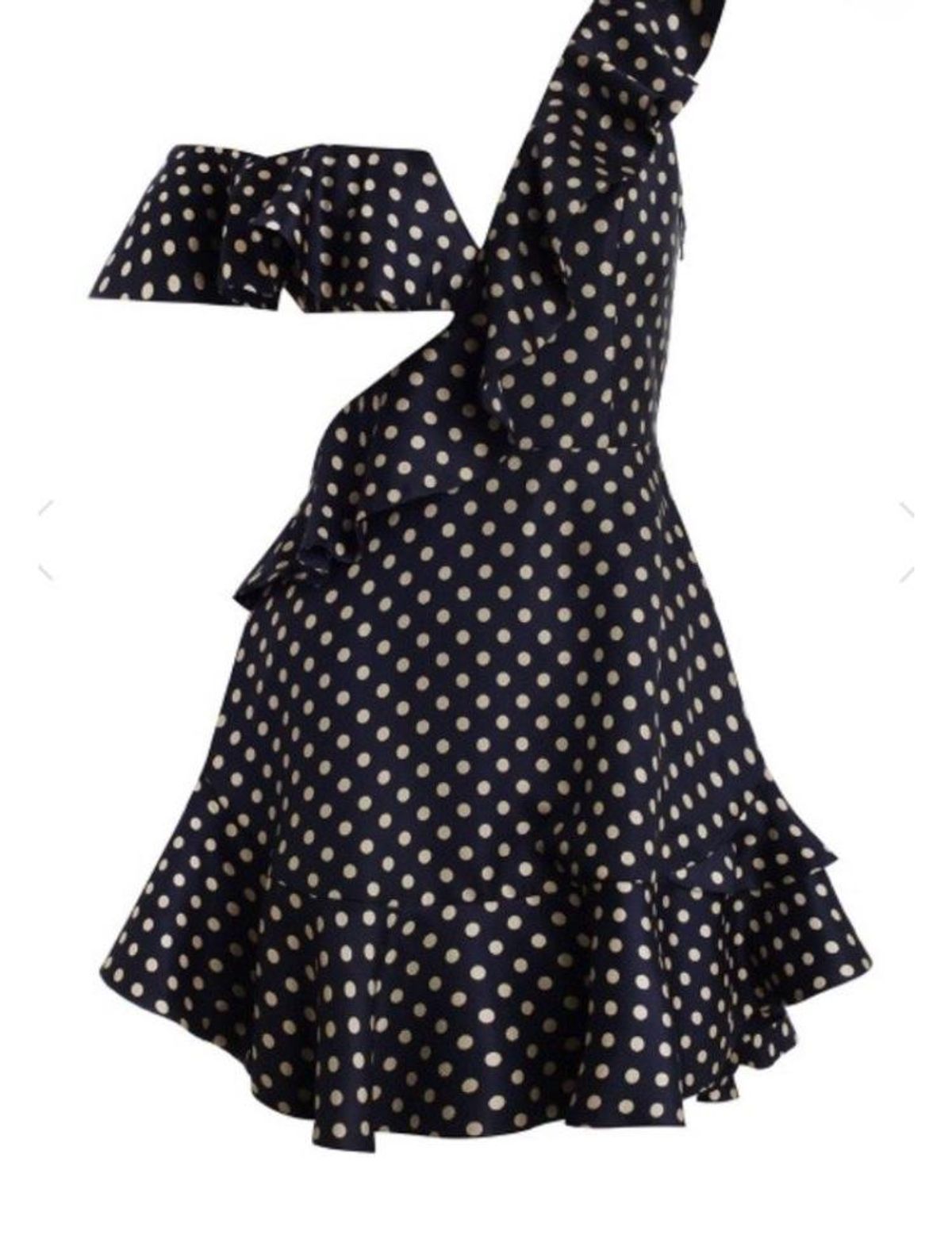 Zimmermann Rife Flounce Midi Dress Navy Mustard Print Size 0 / AU 8 - Image 3