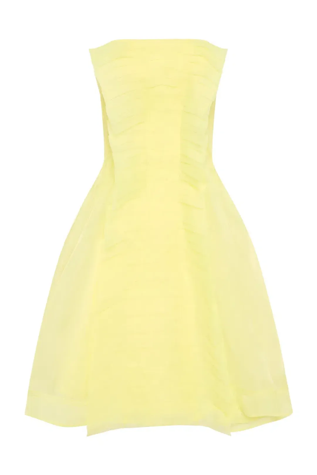 Aje Astrid Strapless Mini Dress Soft Lemon Yellow  Size 8 for rent on The Volte - main image