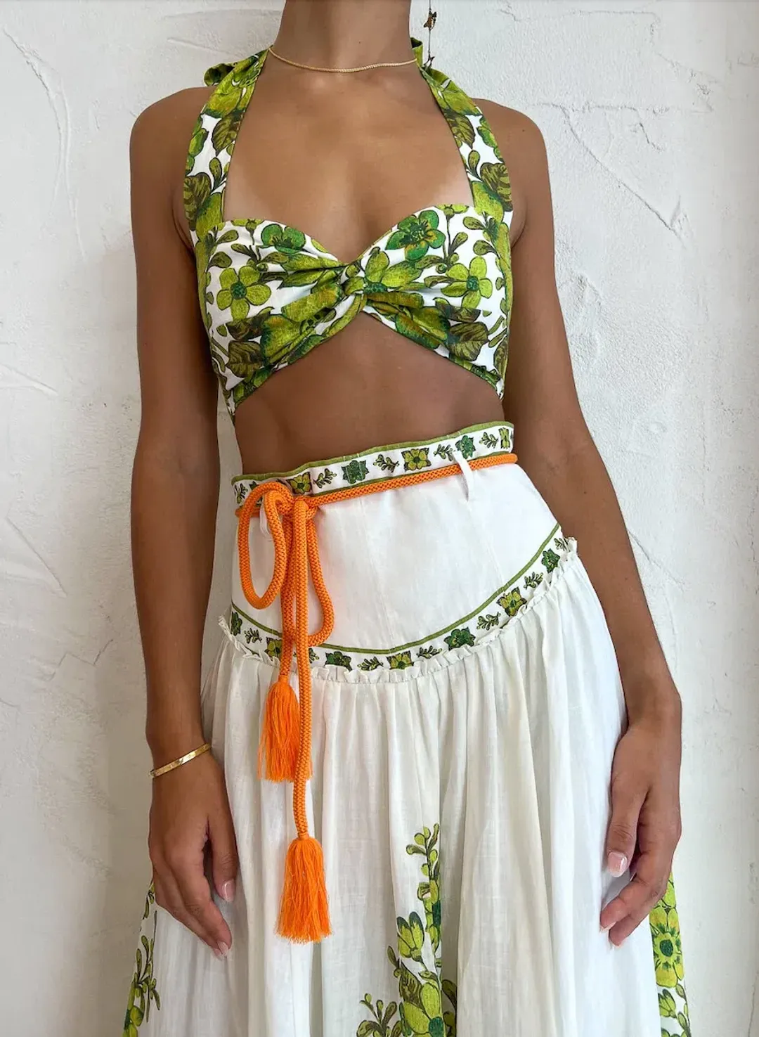 Alemais Wallis Bralette And Skirt Set Myrtle Size 8 for rent on The Volte - main image