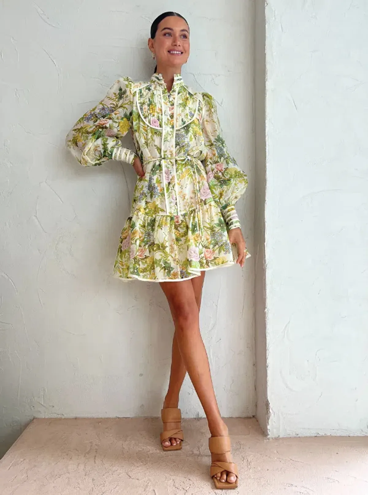 Alemais Eden Mini Dress Floral Size 10 - Image 3