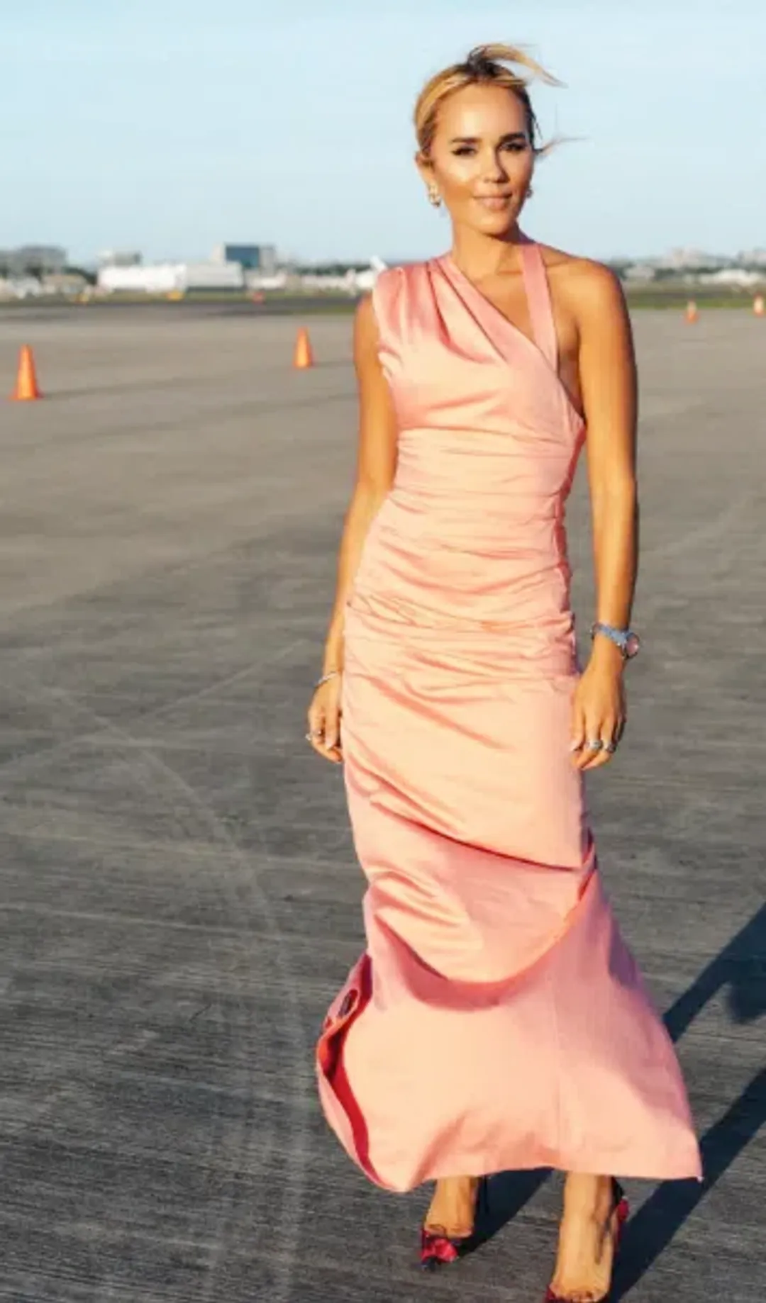 Sir the Label Giacomo Gathered Gown Pink Size 2 / AU 10 for rent on The Volte - main image