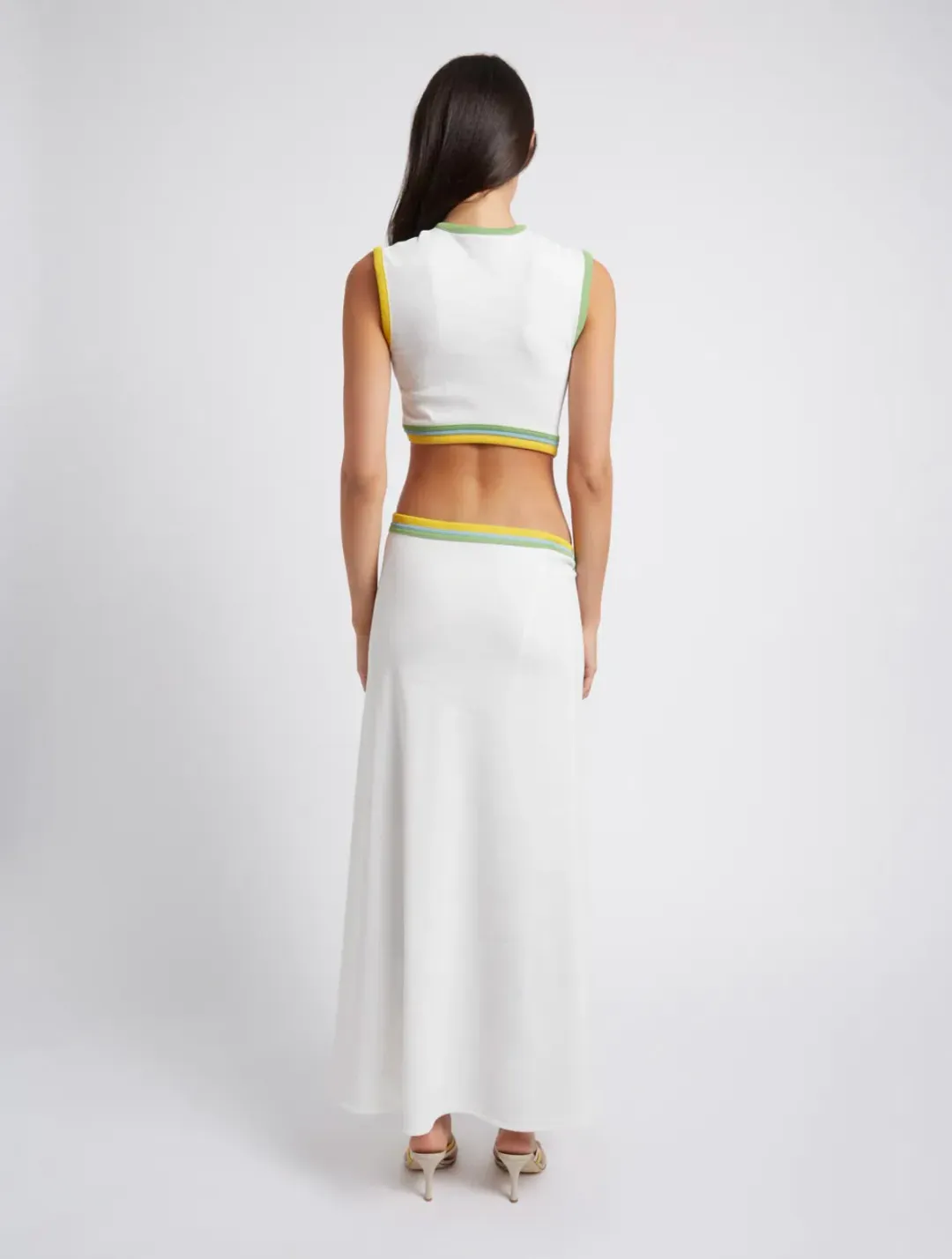 Christopher Esber Multi Paisley Cutout Torso Dress White AU 4 for rent on The Volte - main image