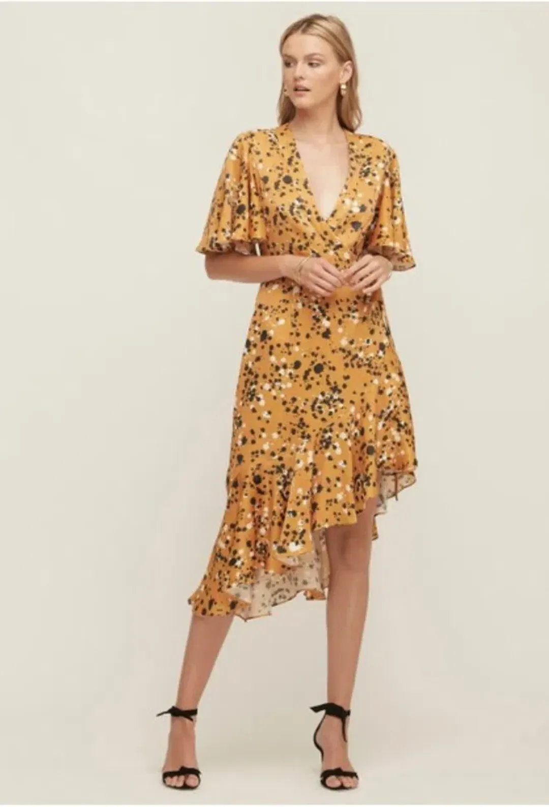 Lover Artiste Wrap Dress Print Size 14 for rent on The Volte - main image