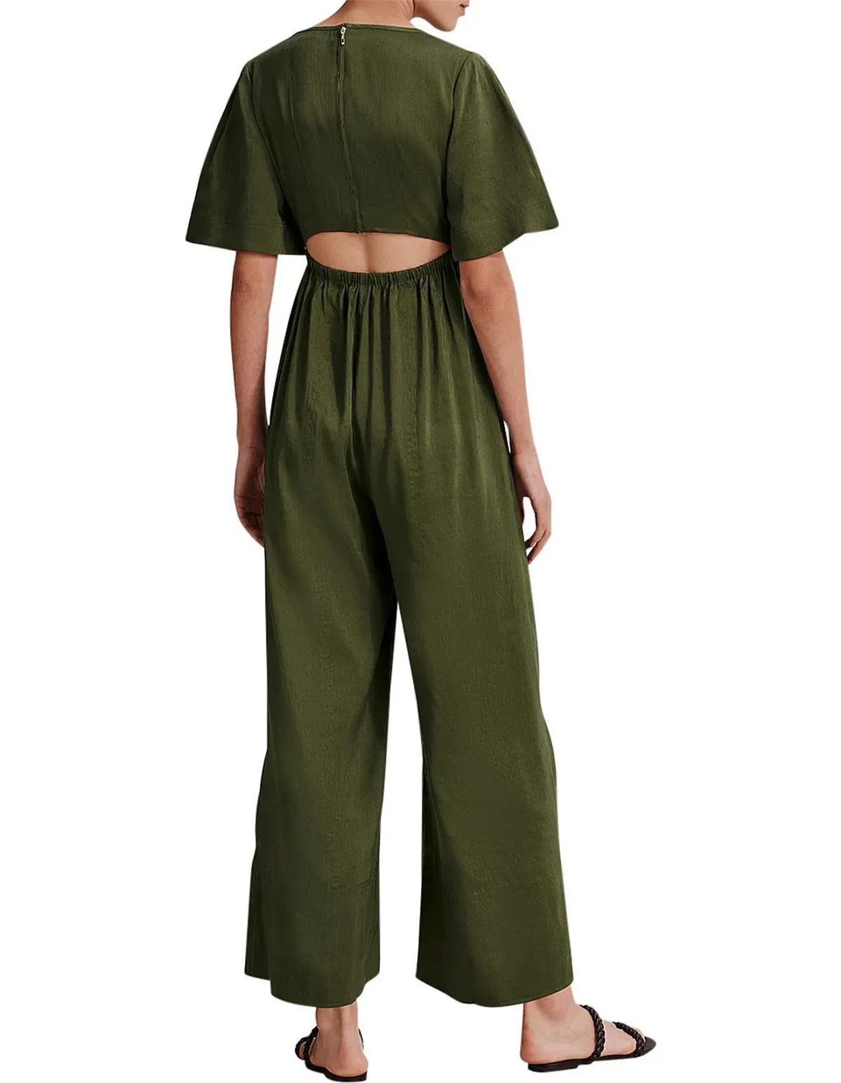 Country Road Tailored Jumpsuit Green Size 12 - Image 2
