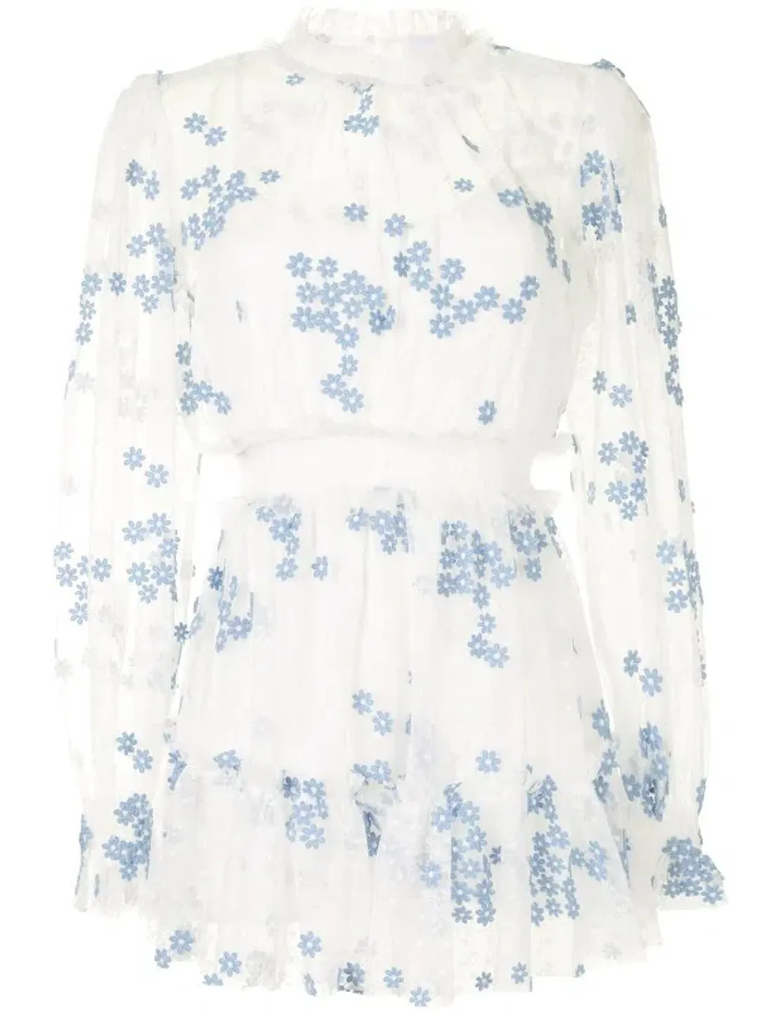 Alice McCall Floral-Print Transparent Playsuit Floral Size 6 for rent on The Volte - main image