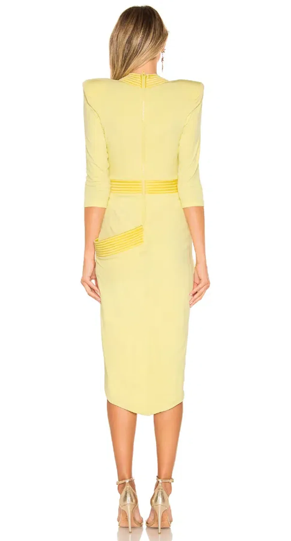 Zhivago Eye of Horus Dress Pastel Yellow Size 8 - Image 3