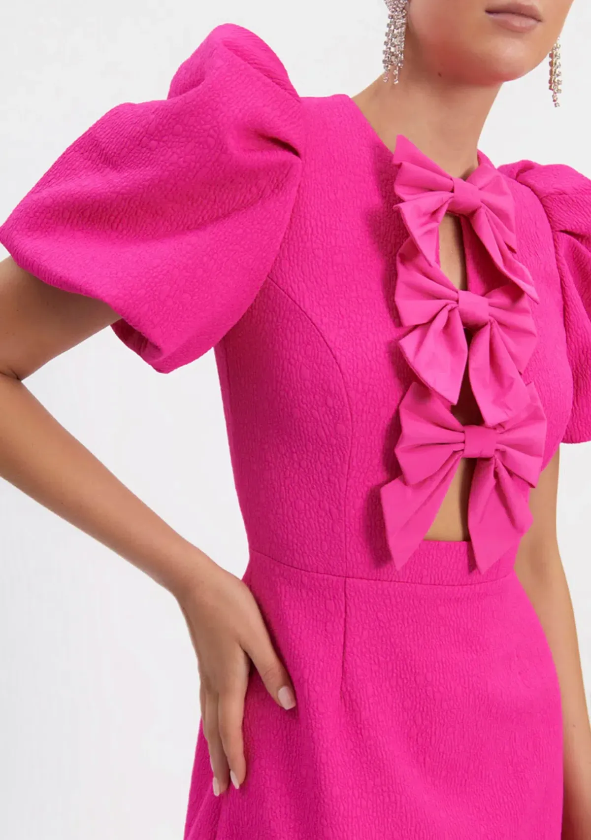 Rebecca Vallance Cecily Mini Dress Hot Pink Size 8 - Image 3