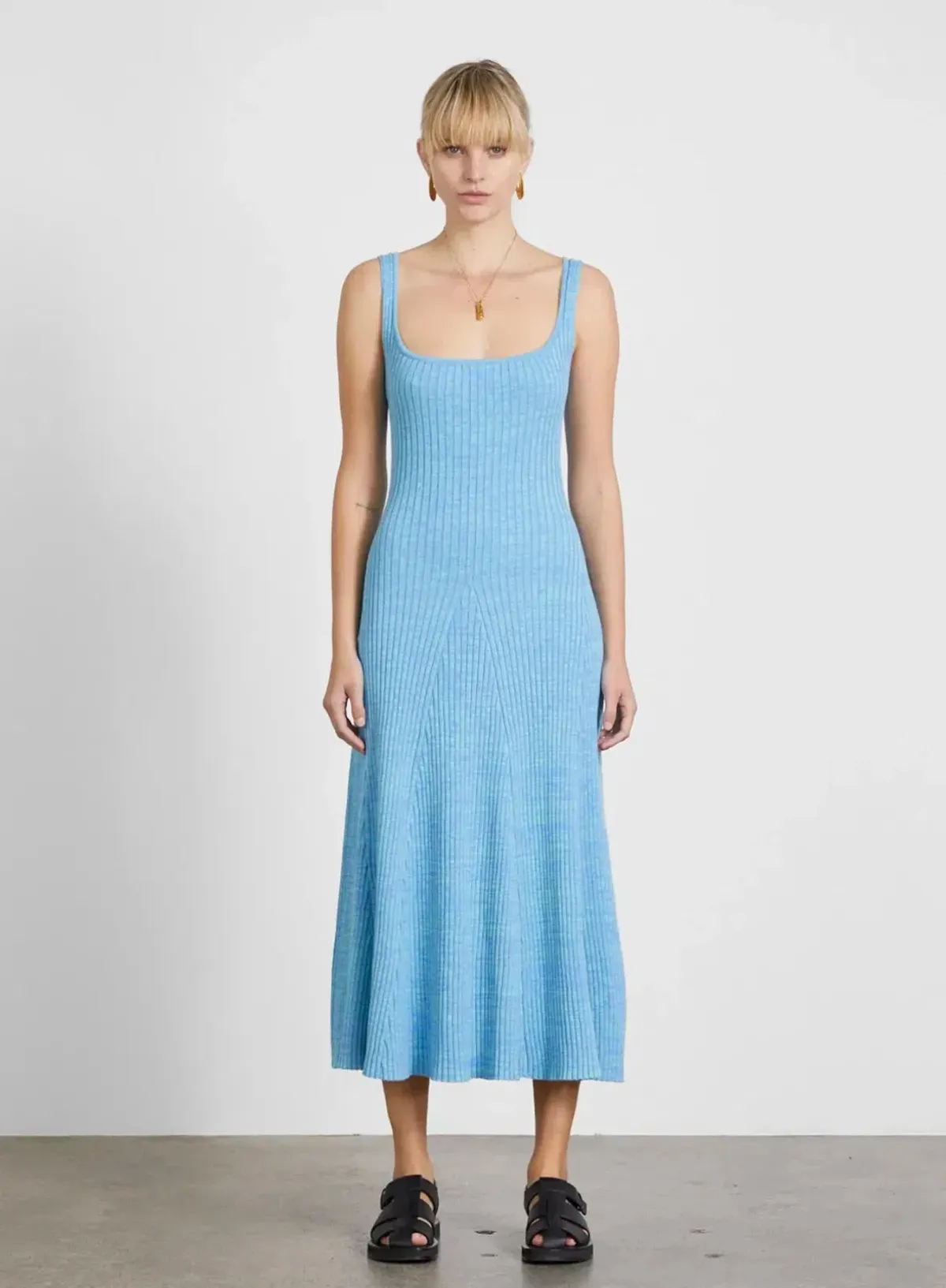 Anna Quan Dido Midi Dress Blue Size 6 - Image 1