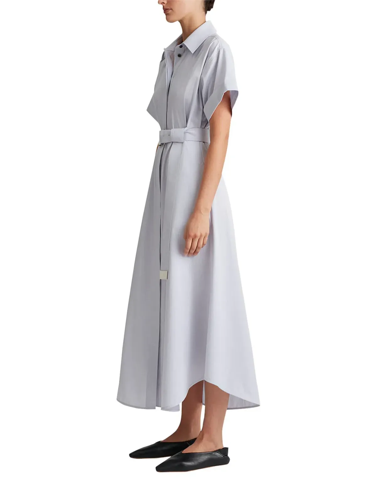 Camilla and Marc Finke Midi Shirt Dress Ice Grey Size 6 - Image 2