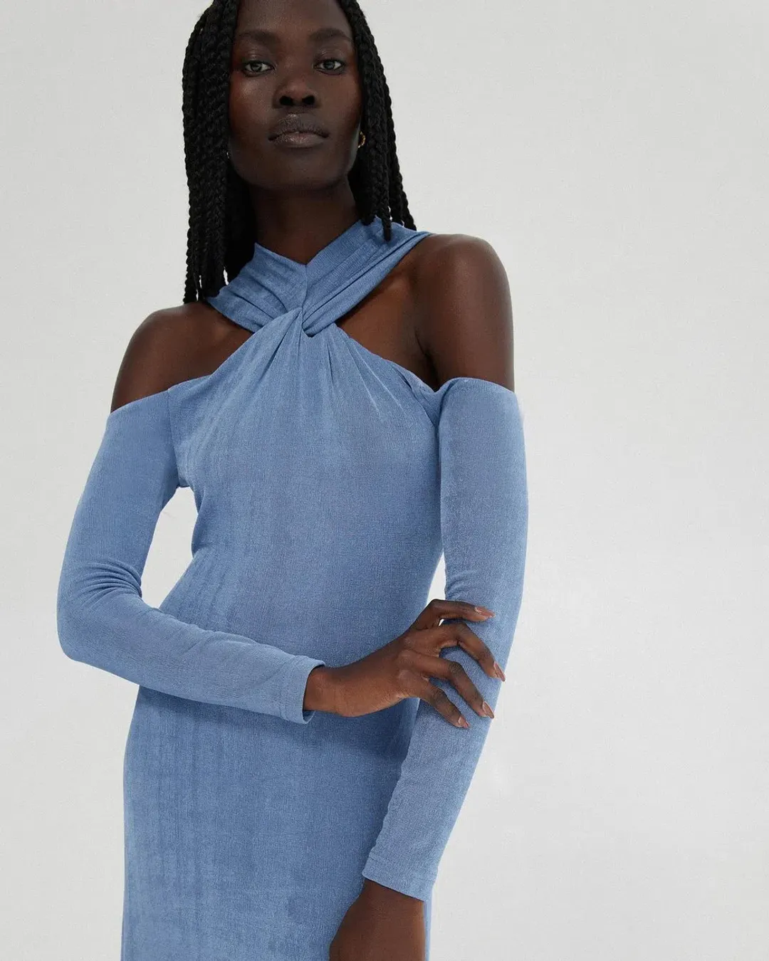 Significant Other Yara Maxi Dress Blue Size 14 for rent on The Volte - main image