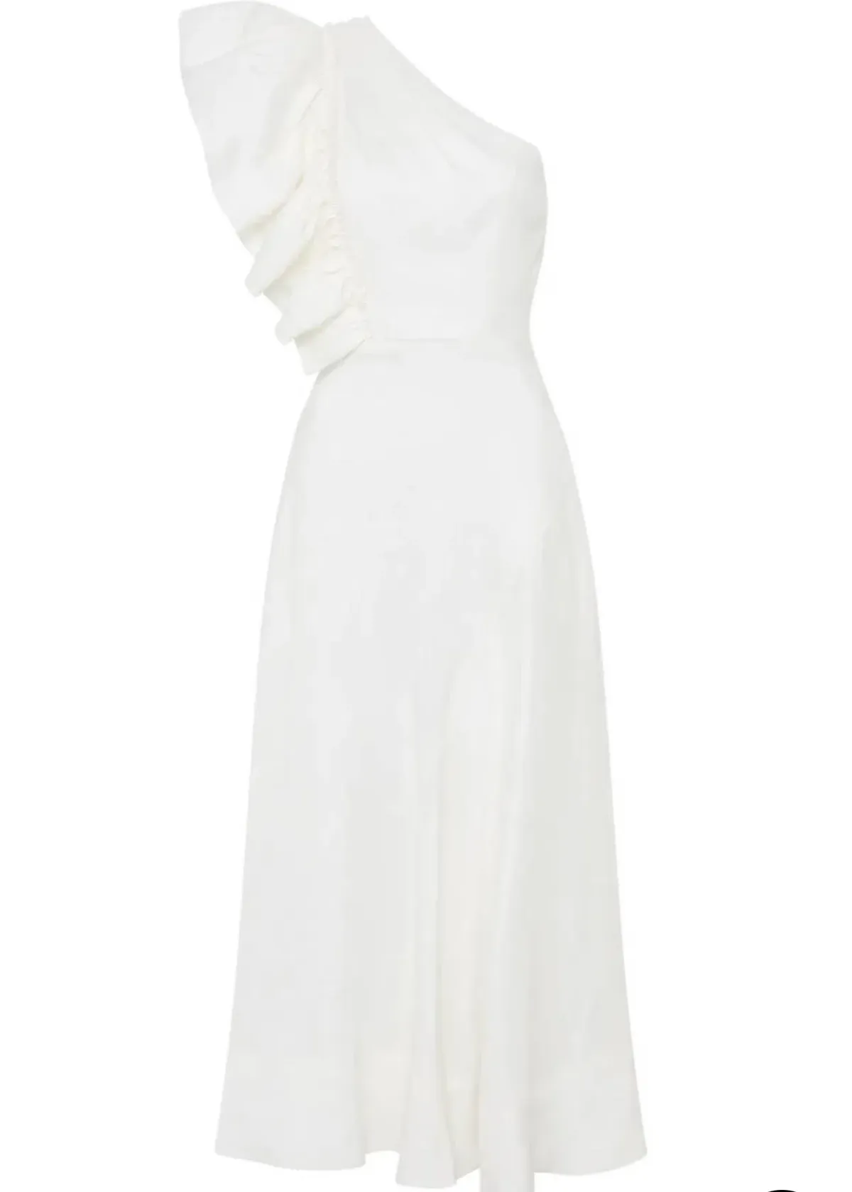 Bonjour Asymmetric Midi Dress Ivory Size 8 - Image 5