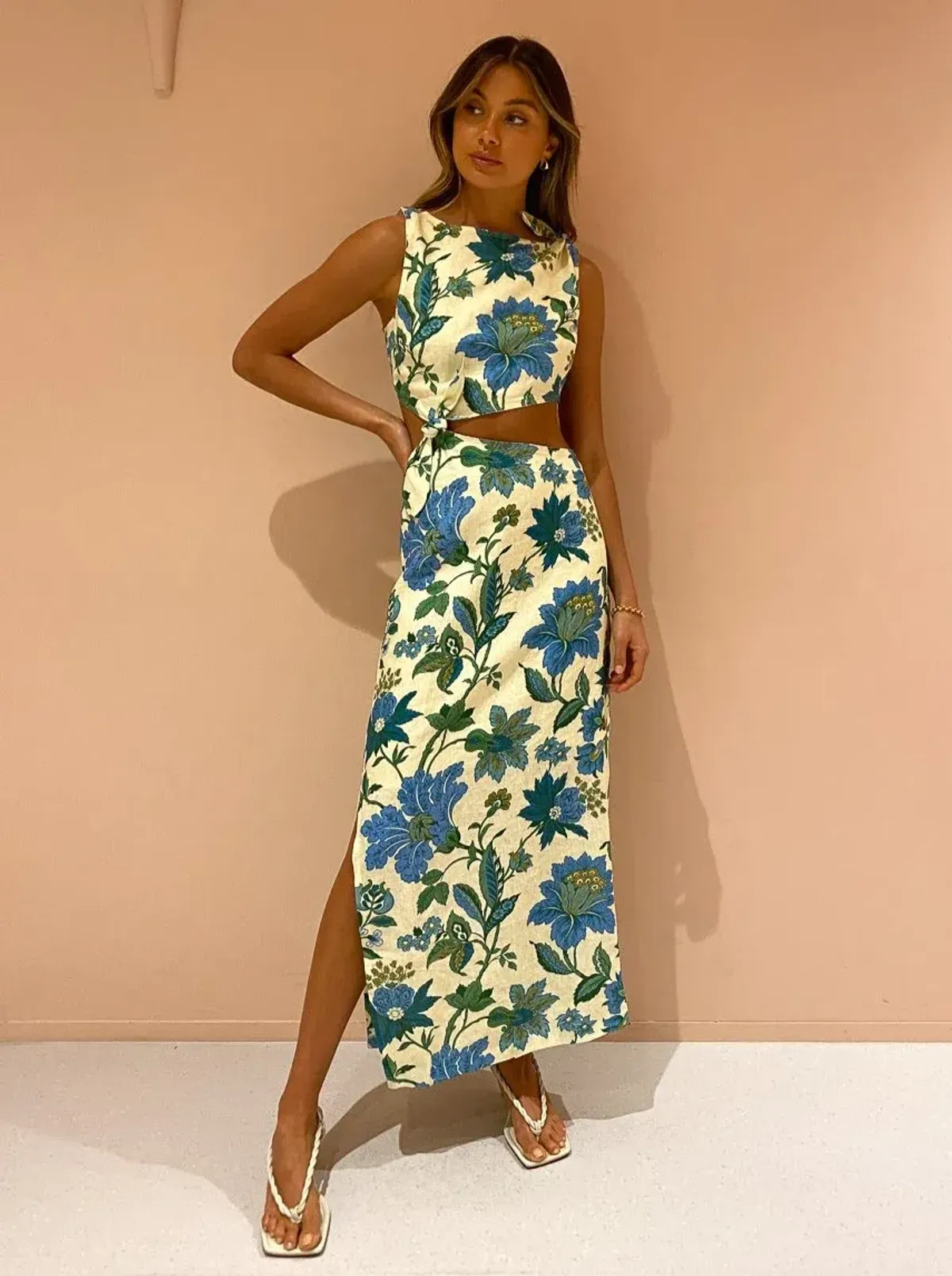 Sir the Label Alexandre Knot Dress in Marguerite Print Size 10 - Image 8