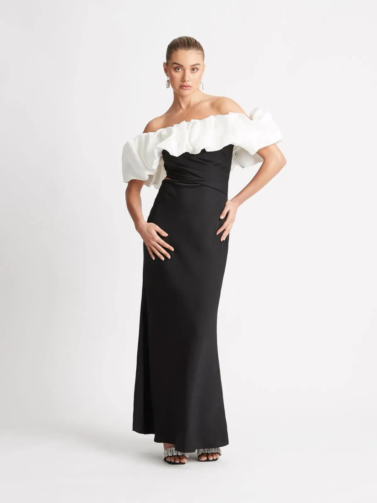 Sheike Margot Maxi Dress Black/White Size 8 - Image 1