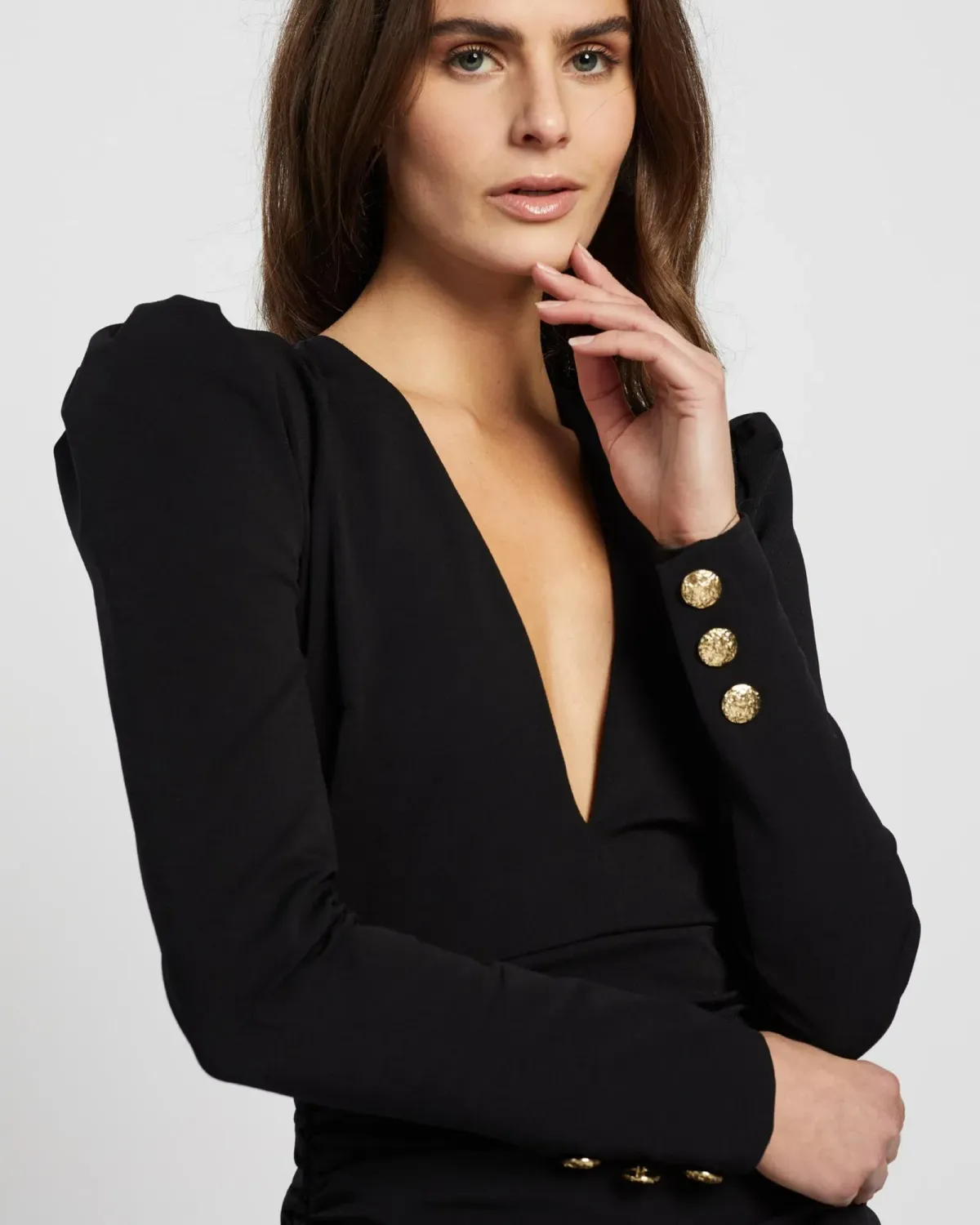 Bec & Bridge Total Eclipse Long Sleeve Mini Dress Black Size AU 10 - Image 2