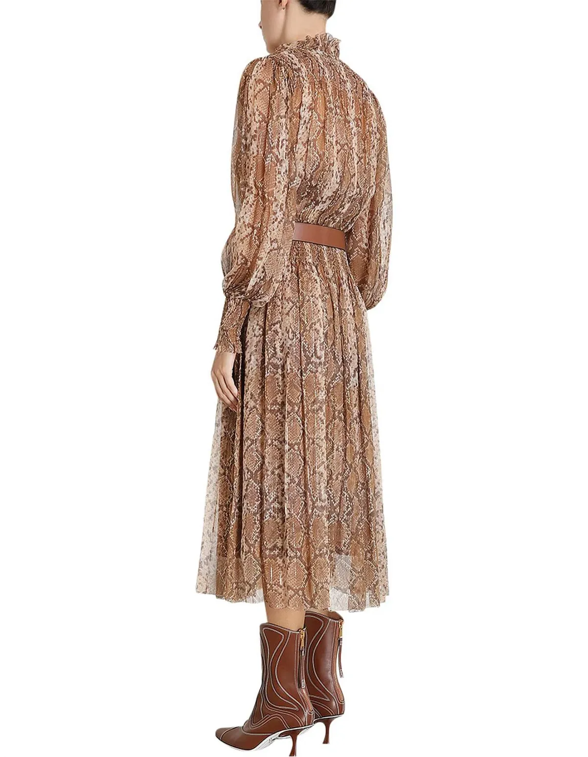 Zimmermann Botanica Python Silk Midi Dress Size 2/AU 12 - Image 2