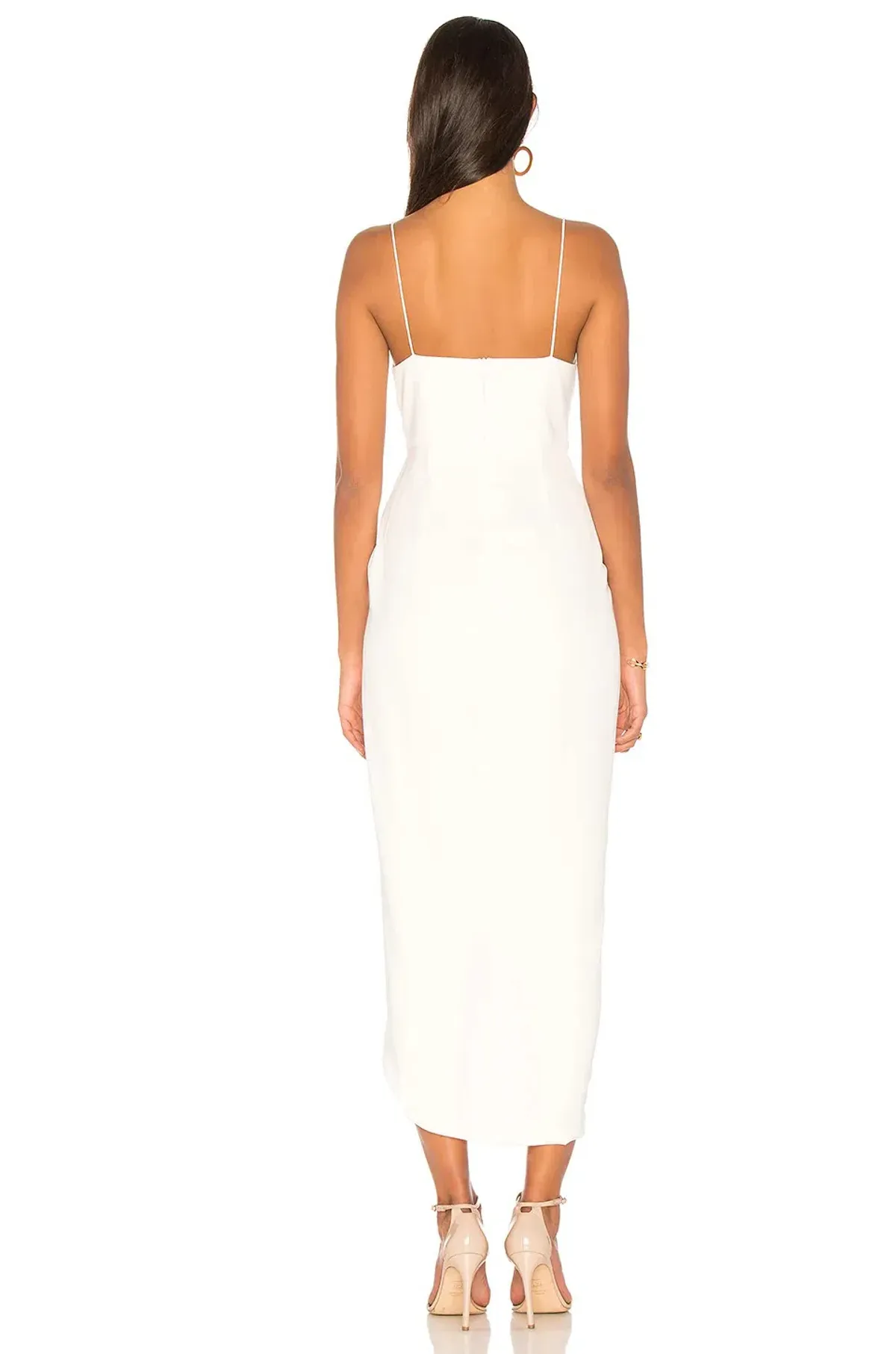 Shona Joy Cocktail Draped Dress Ivory Size 8 - Image 3