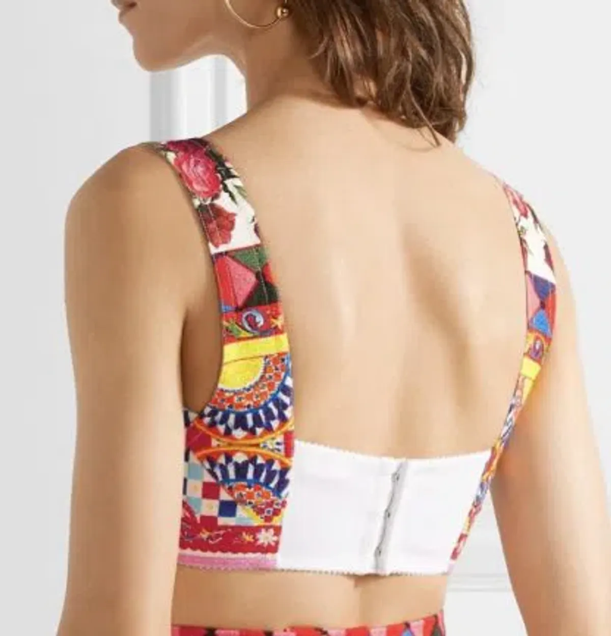 Dolce & Gabbana Mambo/Caretto Print Bra Top and A-Line Skirt Multi-colored Size 38 / AU 8 - Image 3