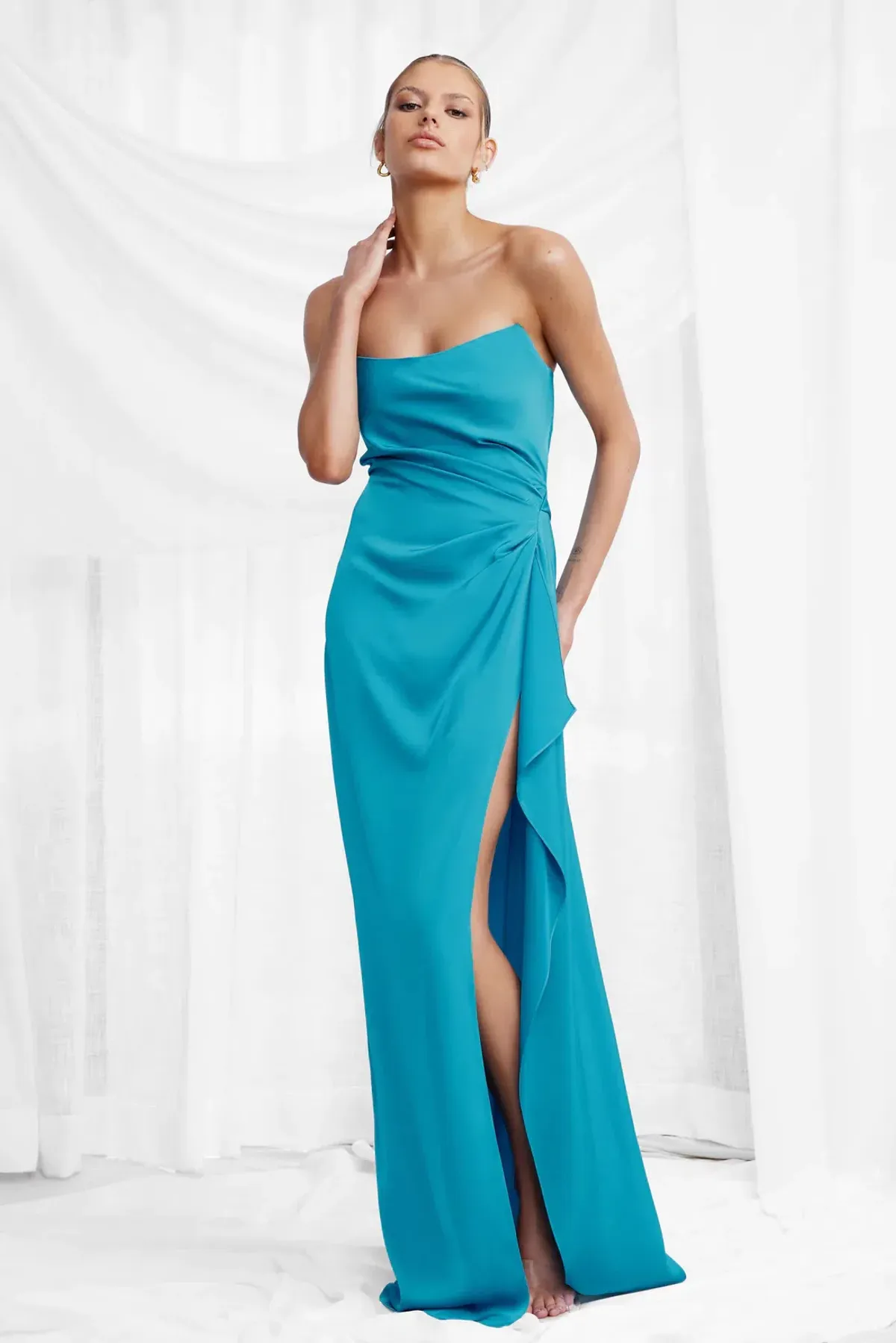 Lexi Alzira Dress Teal Blue Size AU 10  - Image 1